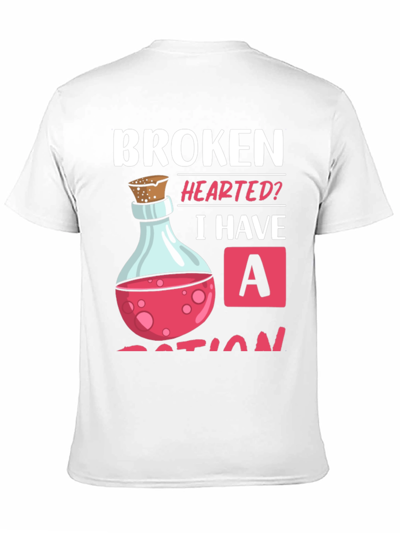 Broken Hearted Potion T-Shirt - Novelty Graphic Tee