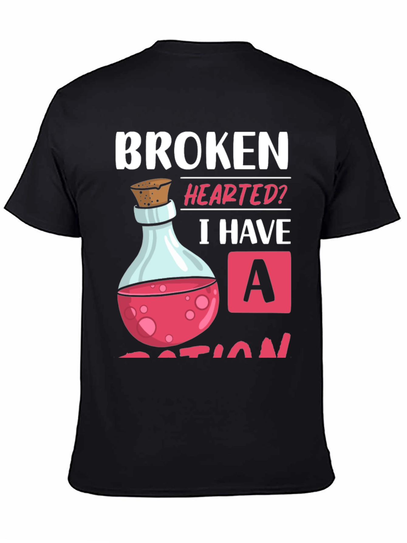 Broken Hearted Potion T-Shirt - Novelty Graphic Tee