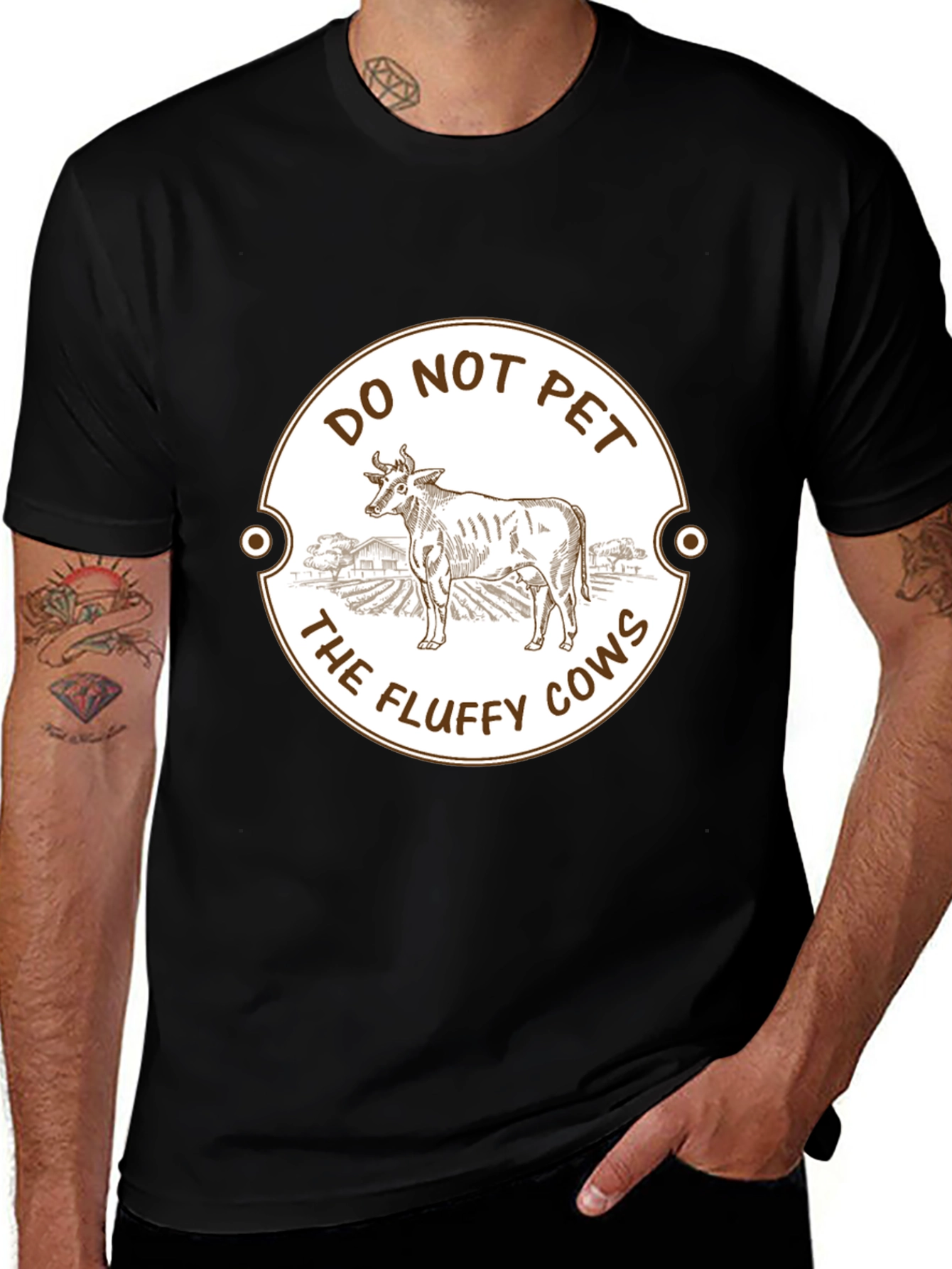 Do Not Pet The Fluffy Cows Graphic T-Shirt
