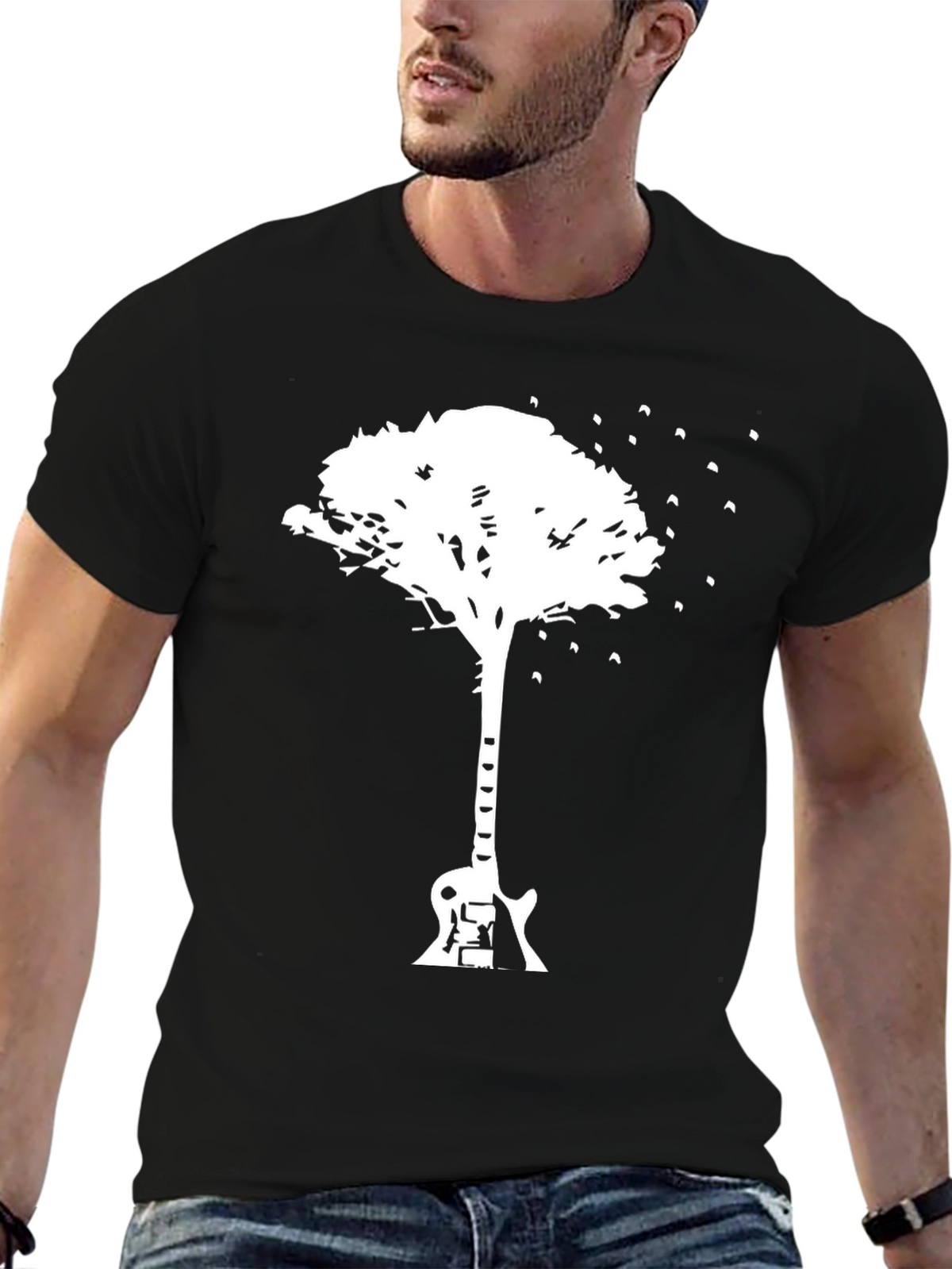 Guitar Tree Graphic T-Shirt - Music Lover Tee