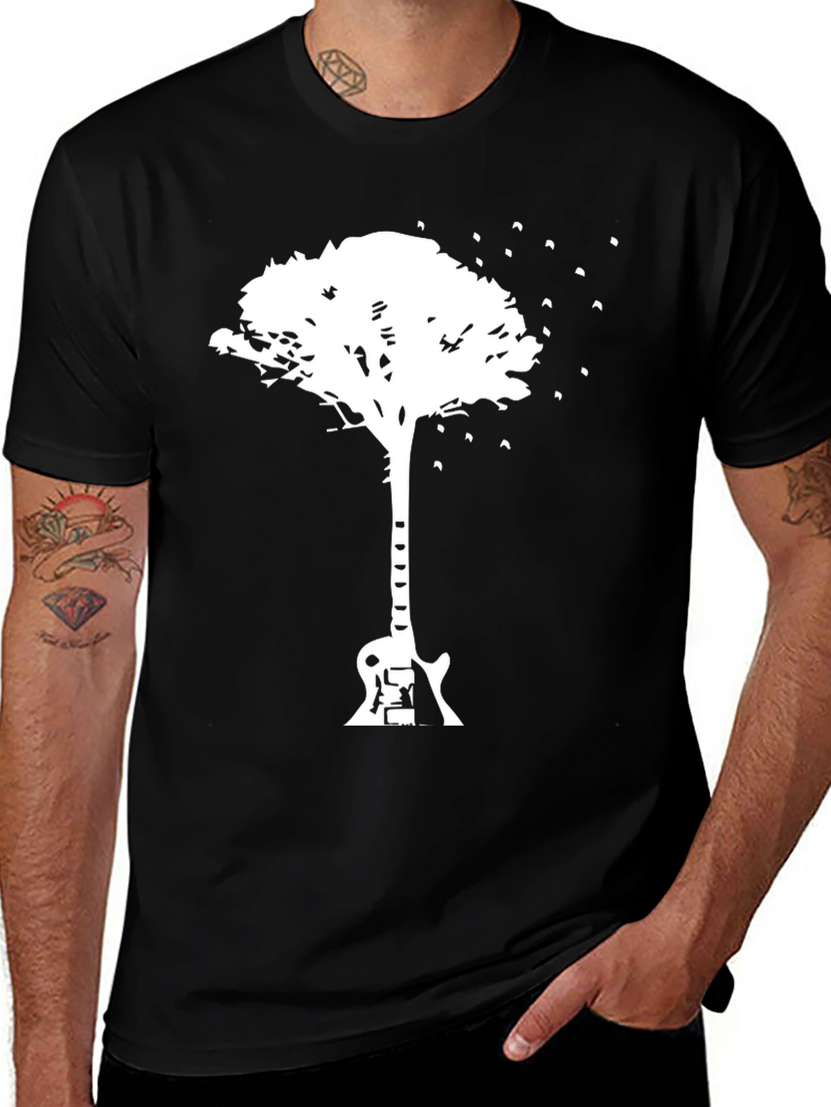 Guitar Tree Graphic T-Shirt - Music Lover Tee