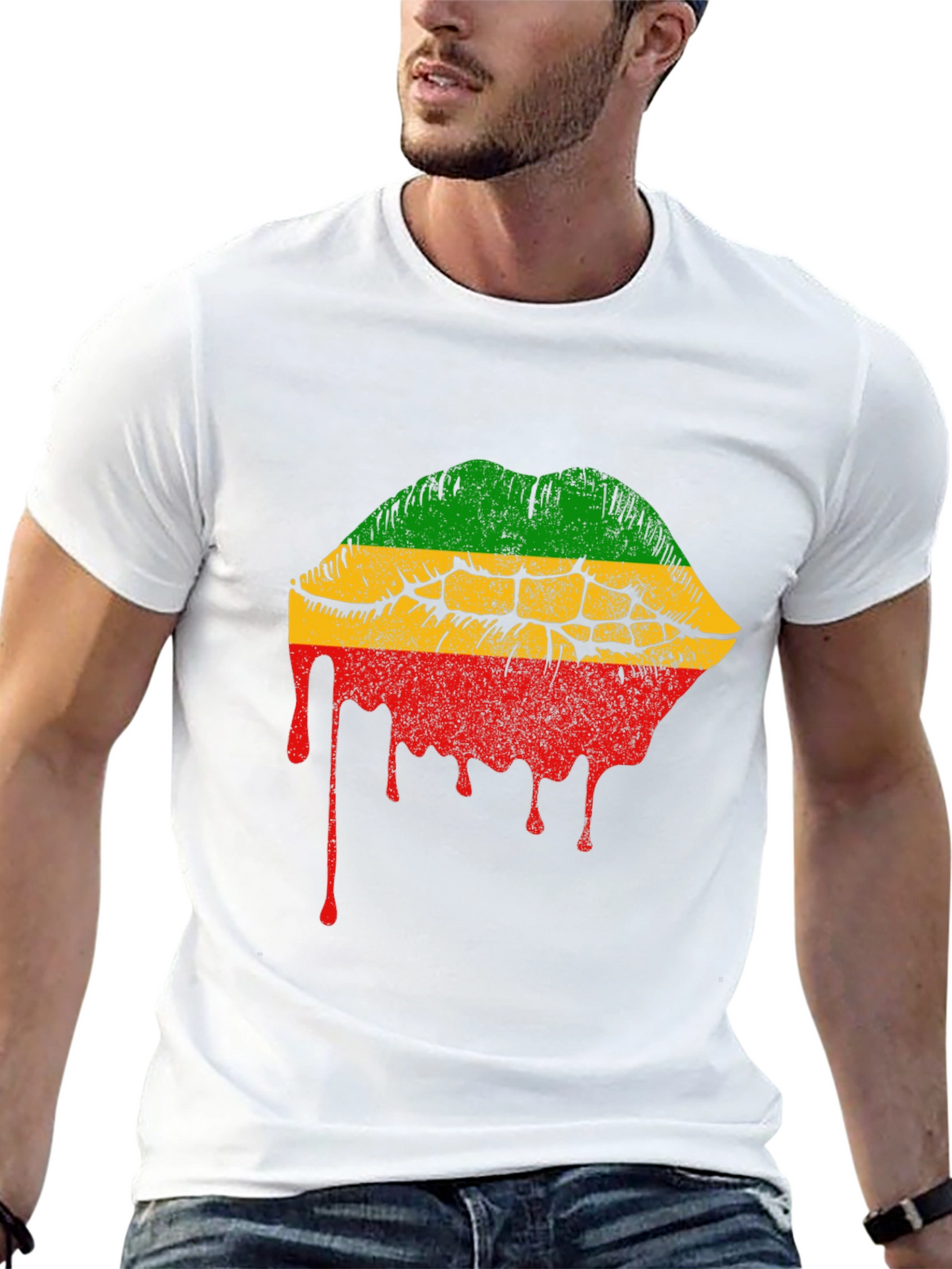 Rasta Lips Graphic Tee - Reggae Style