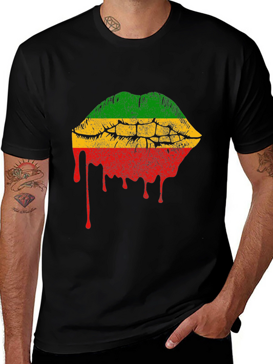 Rasta Lips Graphic Tee - Reggae Style