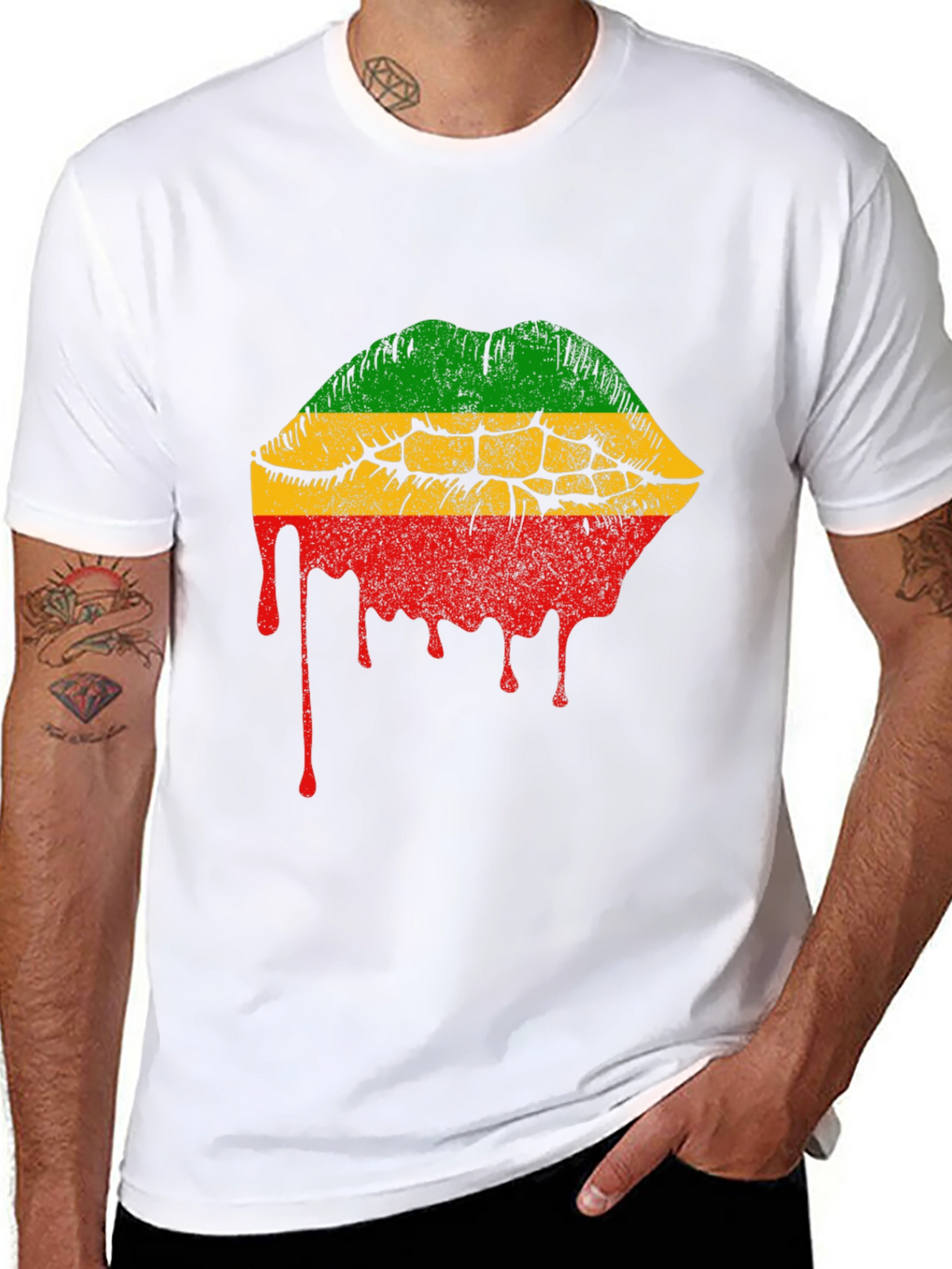 Rasta Lips Graphic Tee - Reggae Style