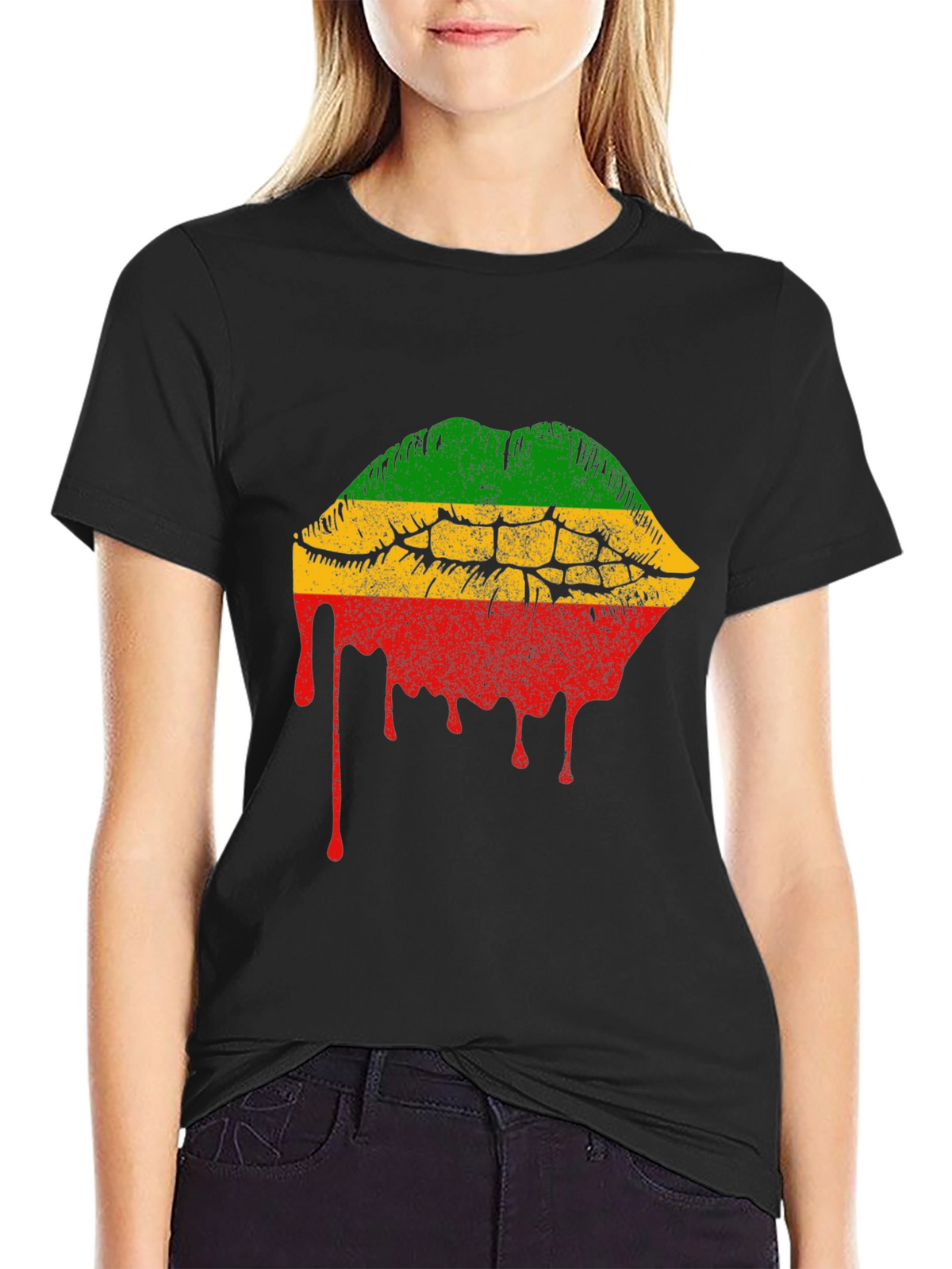 Rasta Lips Graphic Tee - Reggae Style