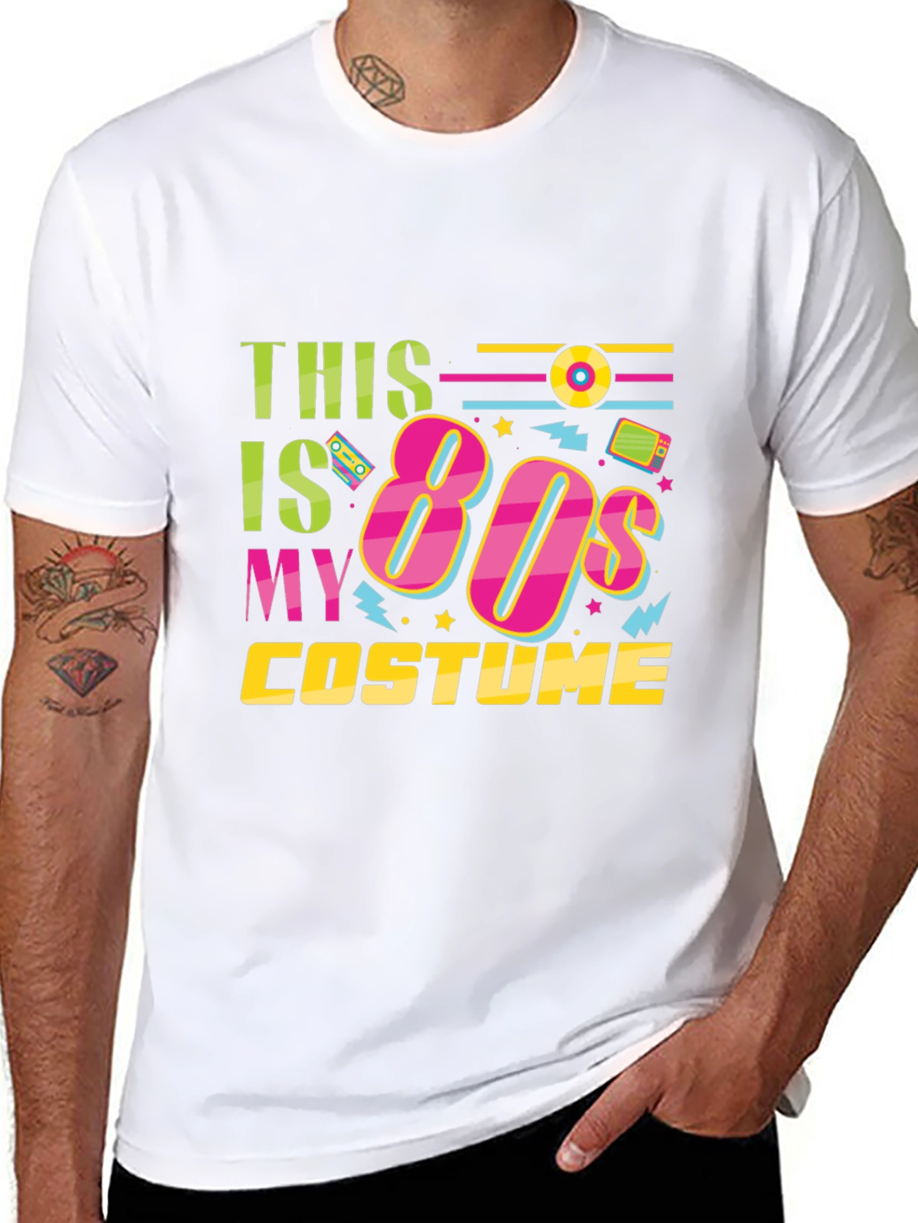 This Is My 80s Costume Black T-Shirt