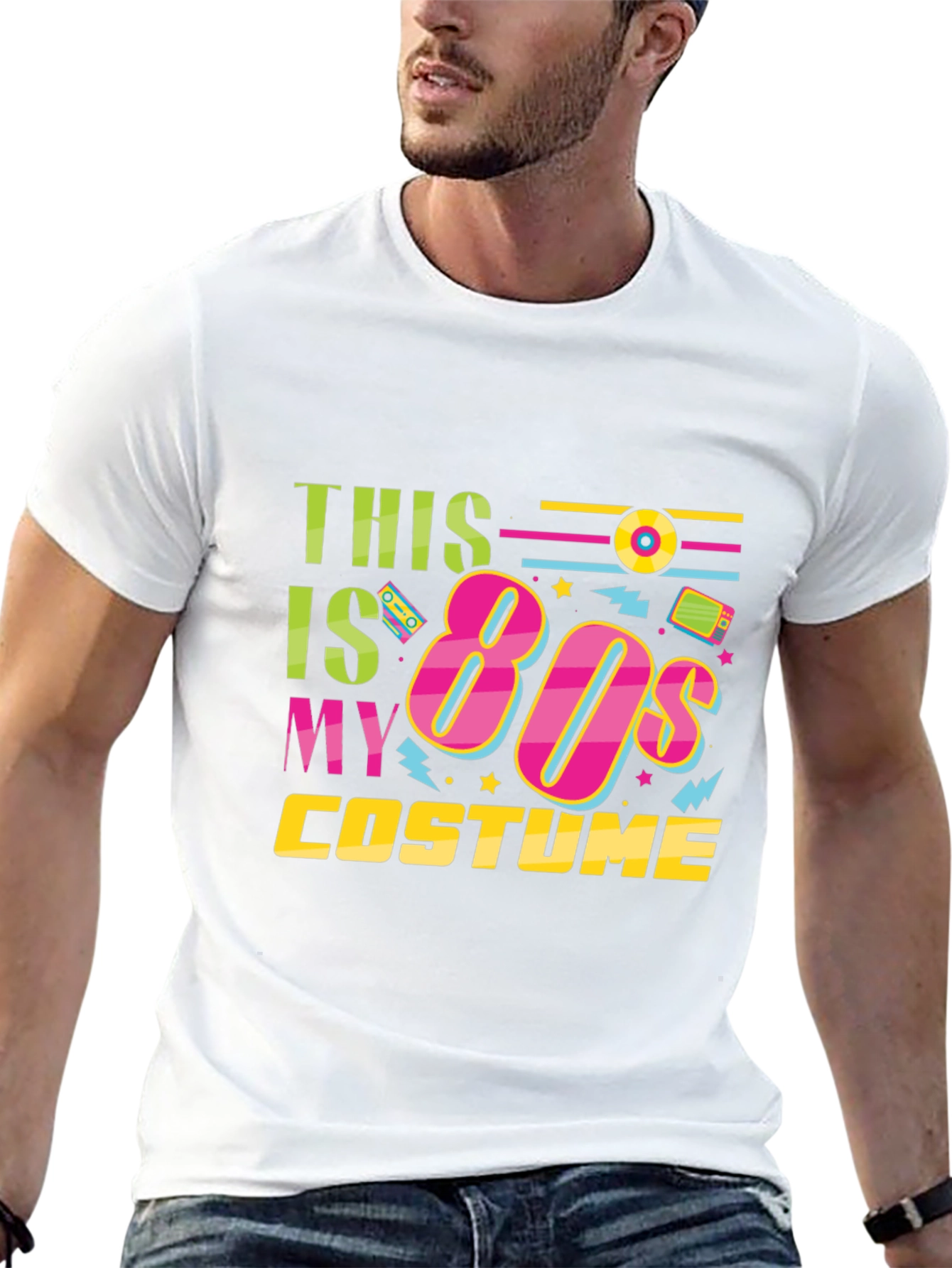 This Is My 80s Costume Black T-Shirt