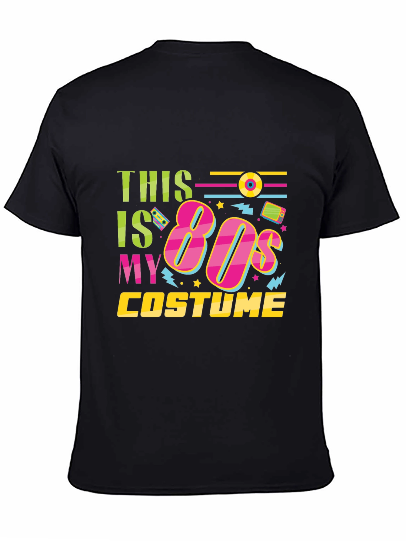 This Is My 80s Costume Black T-Shirt