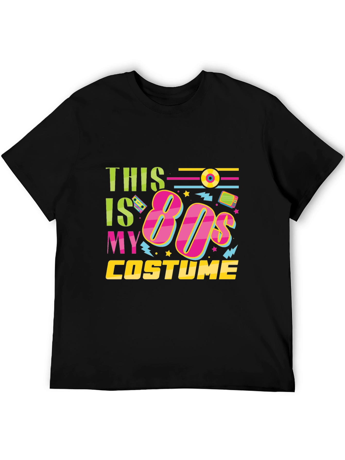 This Is My 80s Costume Black T-Shirt