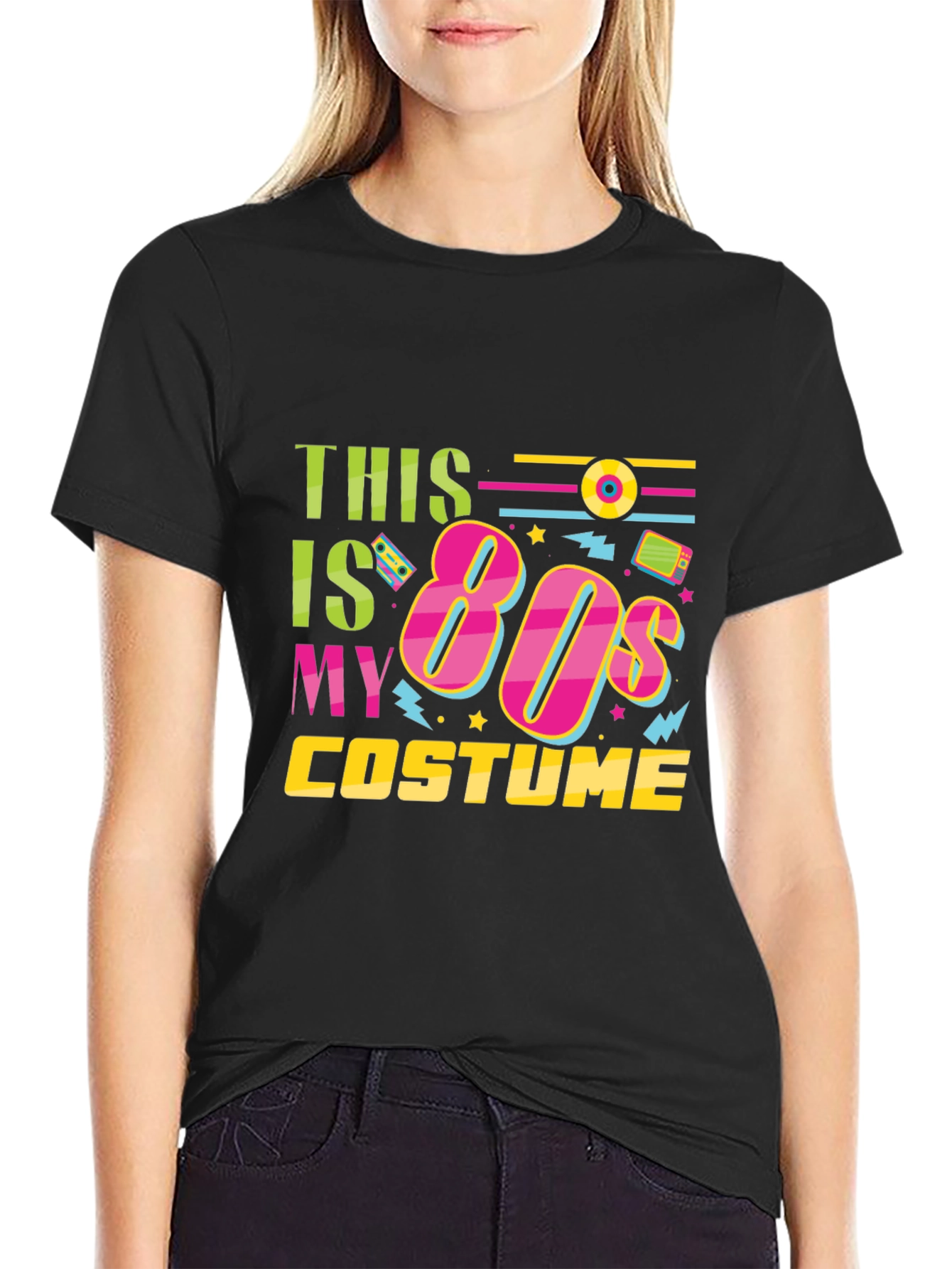 This Is My 80s Costume Black T-Shirt