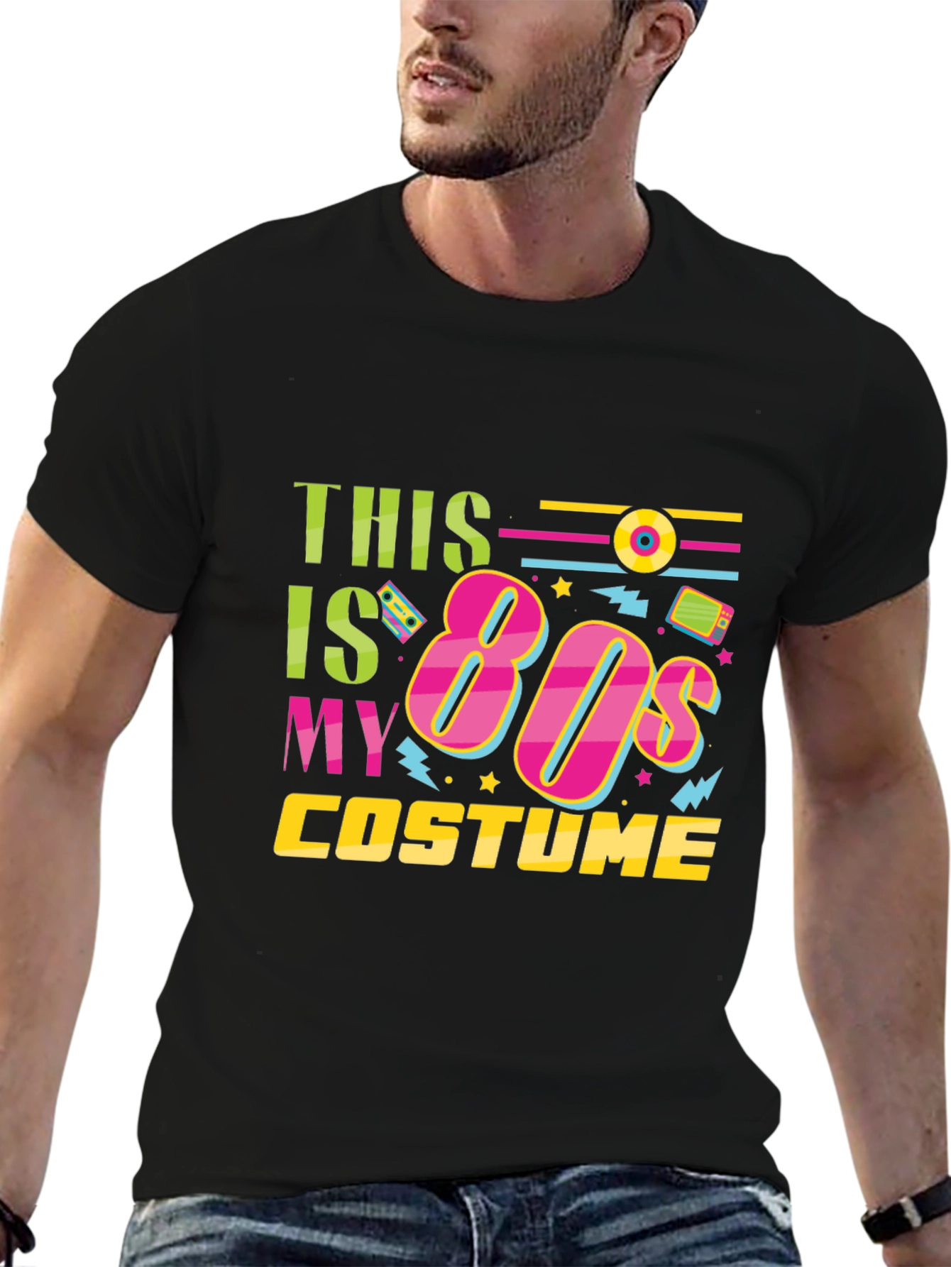 This Is My 80s Costume Black T-Shirt
