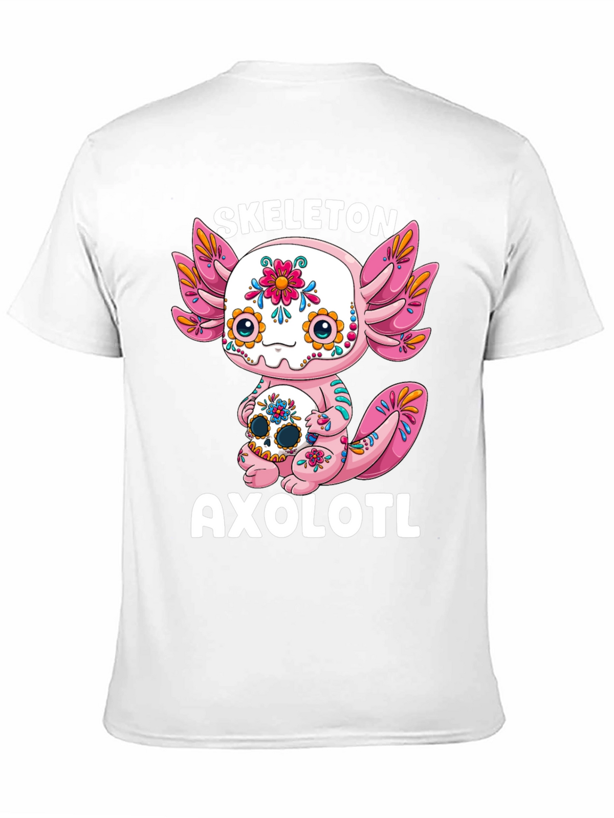 Skeleton Axolotl T-Shirt - Day of the Dead