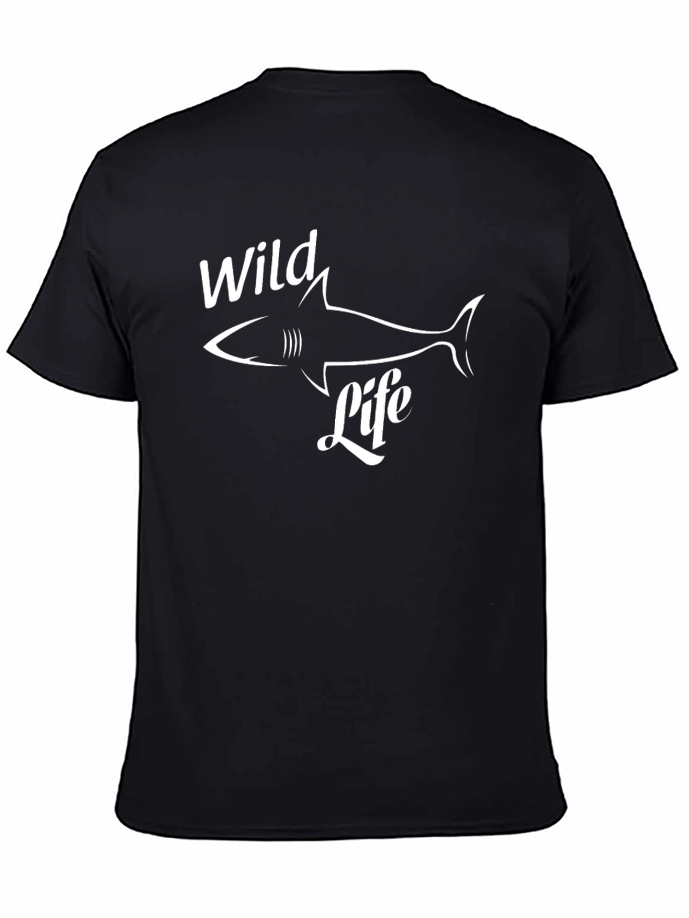 Wild Life Shark Graphic Tee - Black