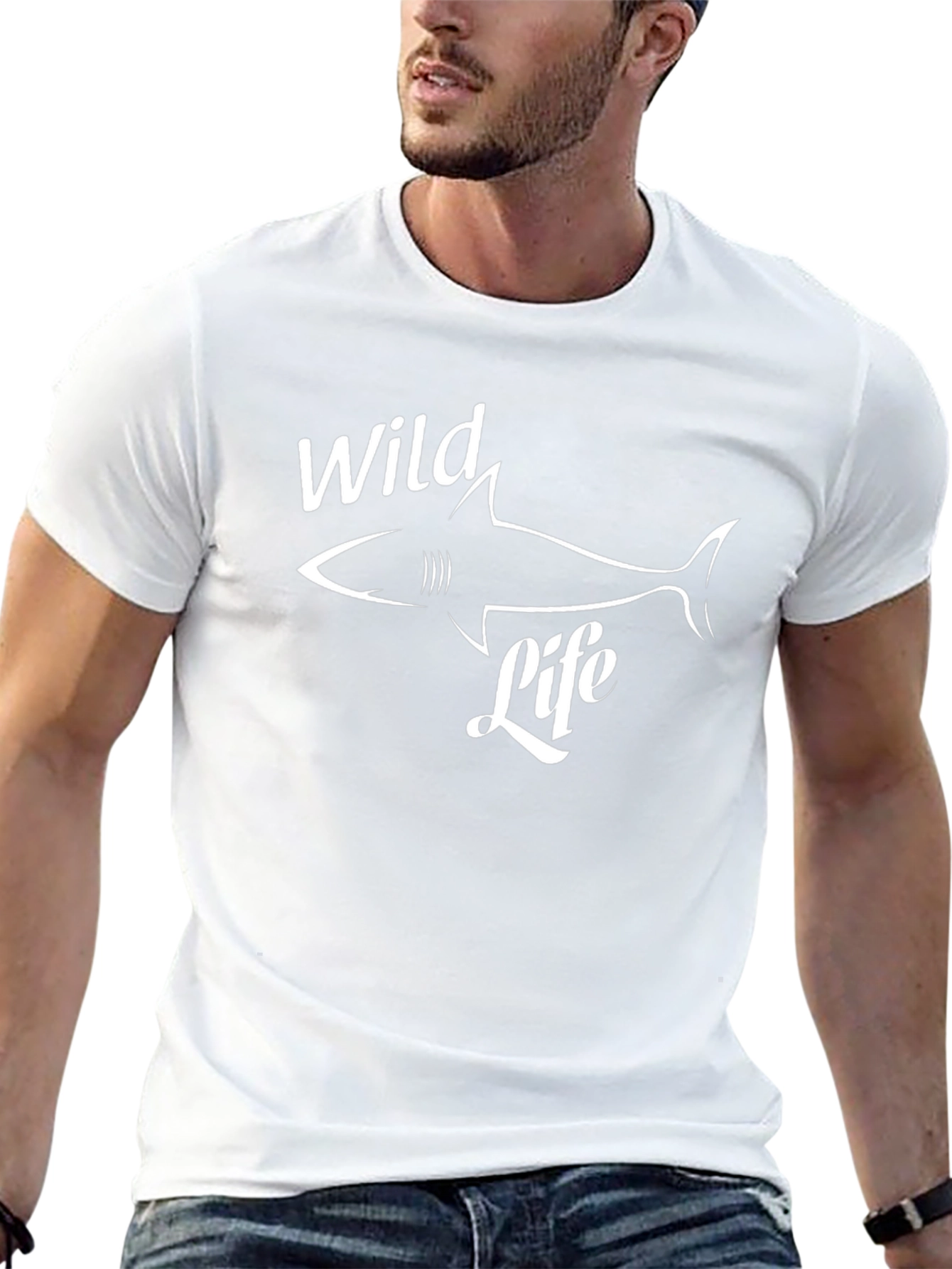 Wild Life Shark Graphic Tee - Black