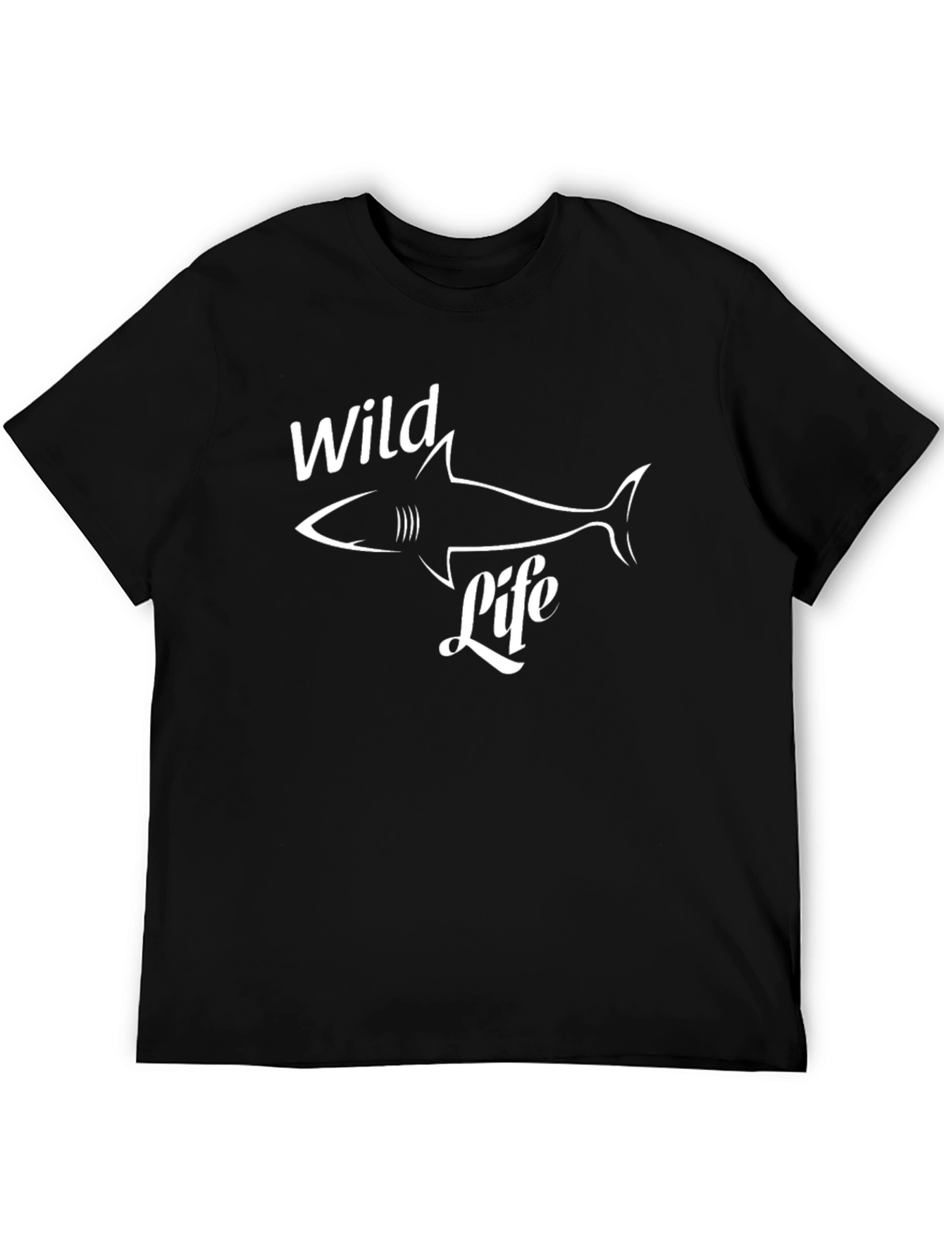 Wild Life Shark Graphic Tee - Black