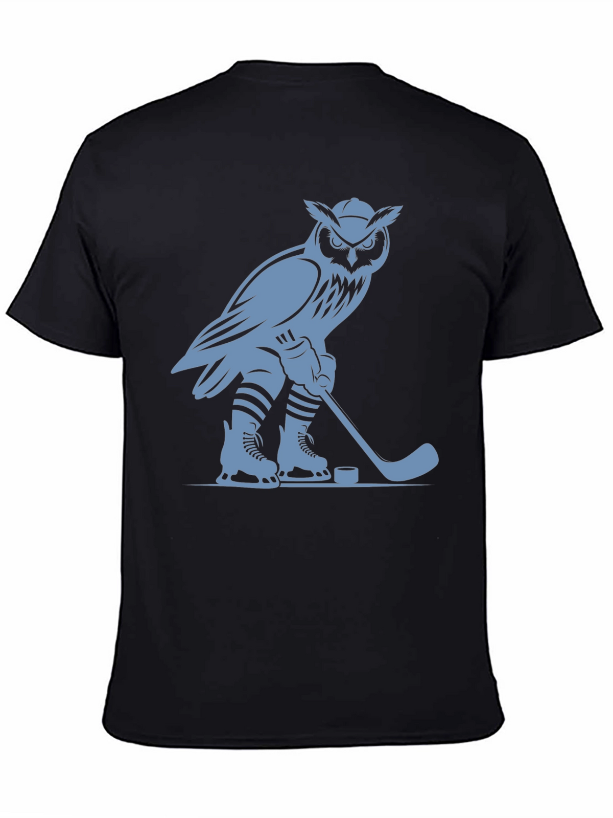 Owl Hockey Player Graphic T-Shirt