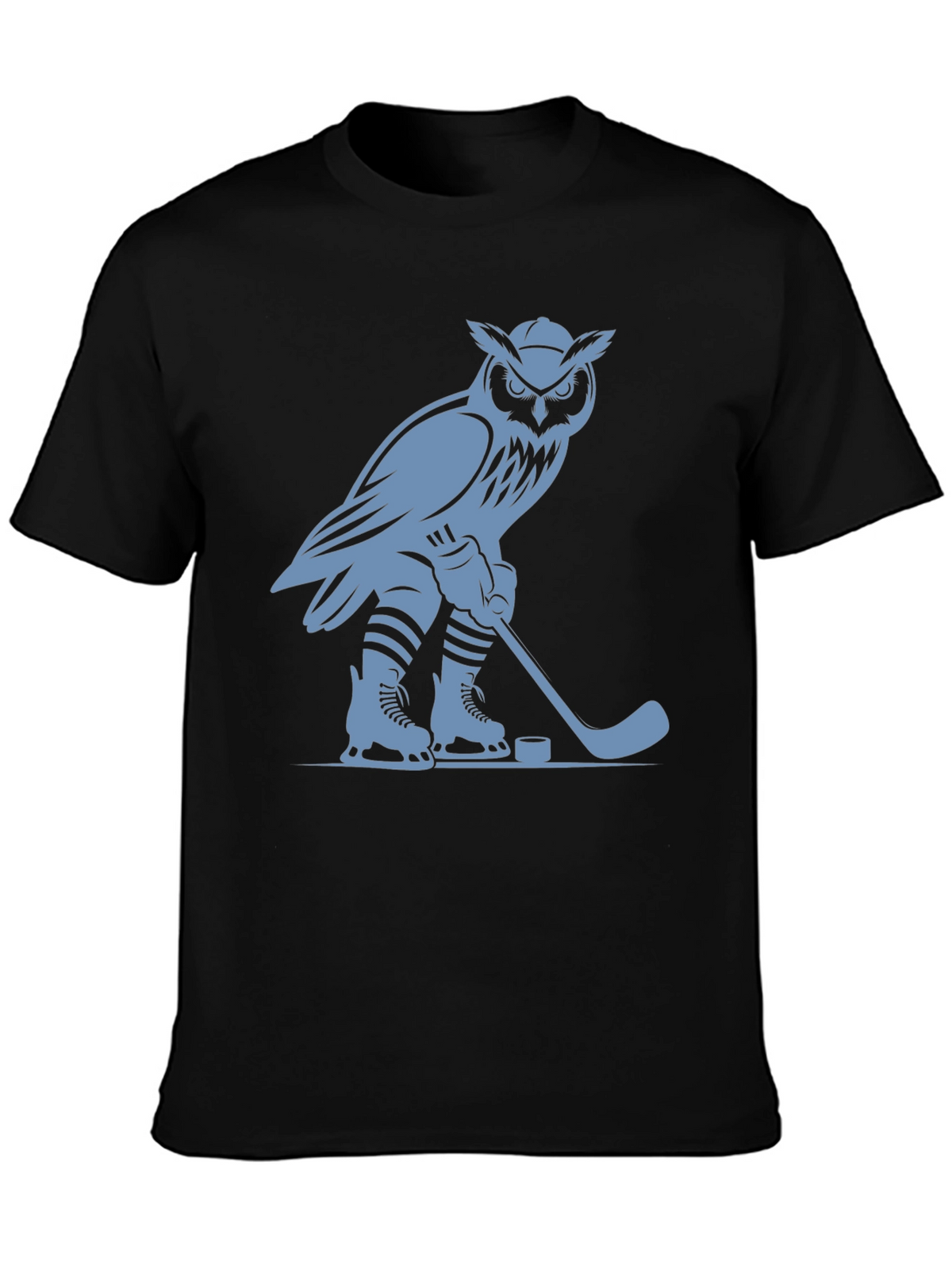 Owl Hockey Player Graphic T-Shirt