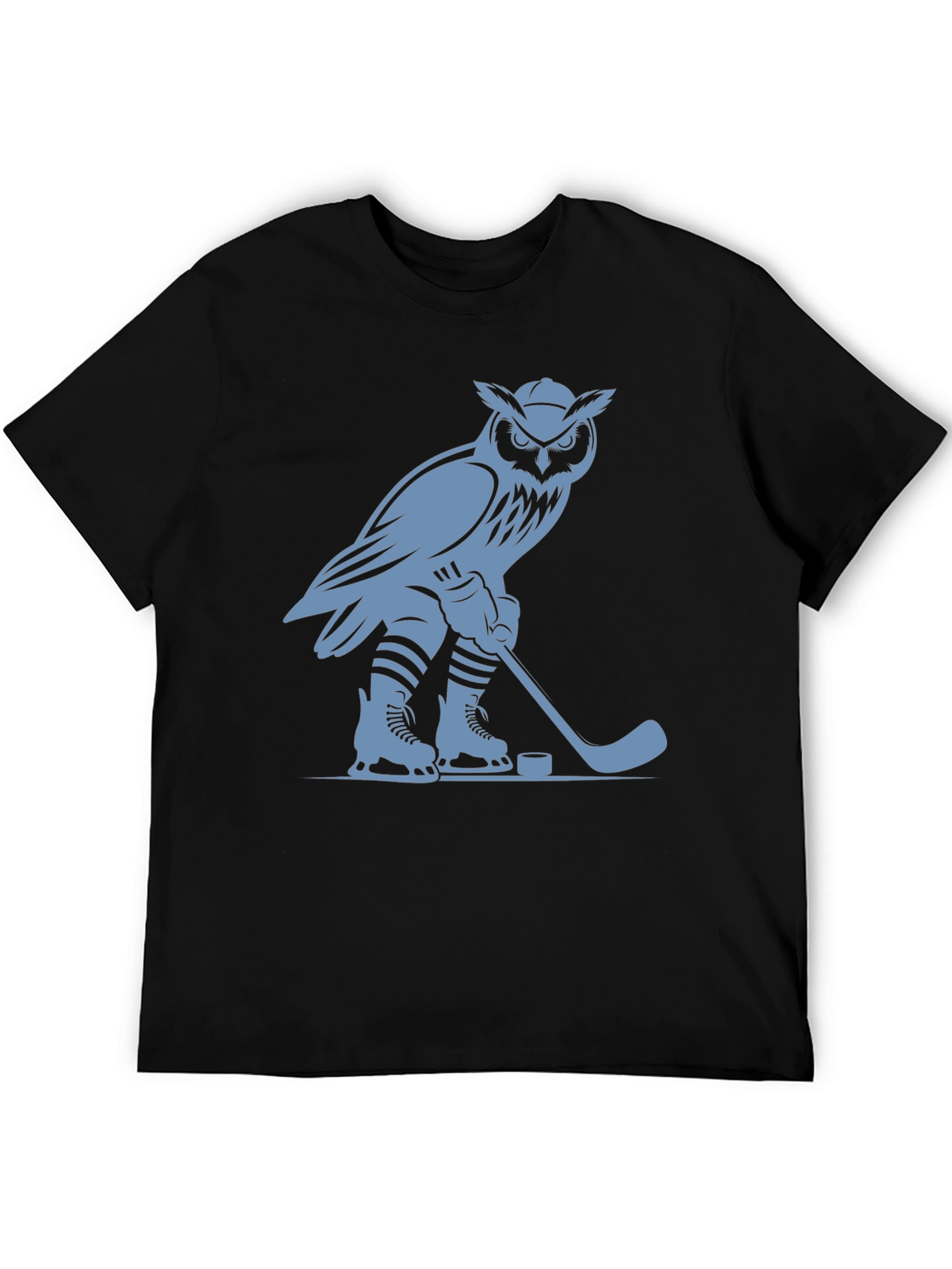 Owl Hockey Player Graphic T-Shirt