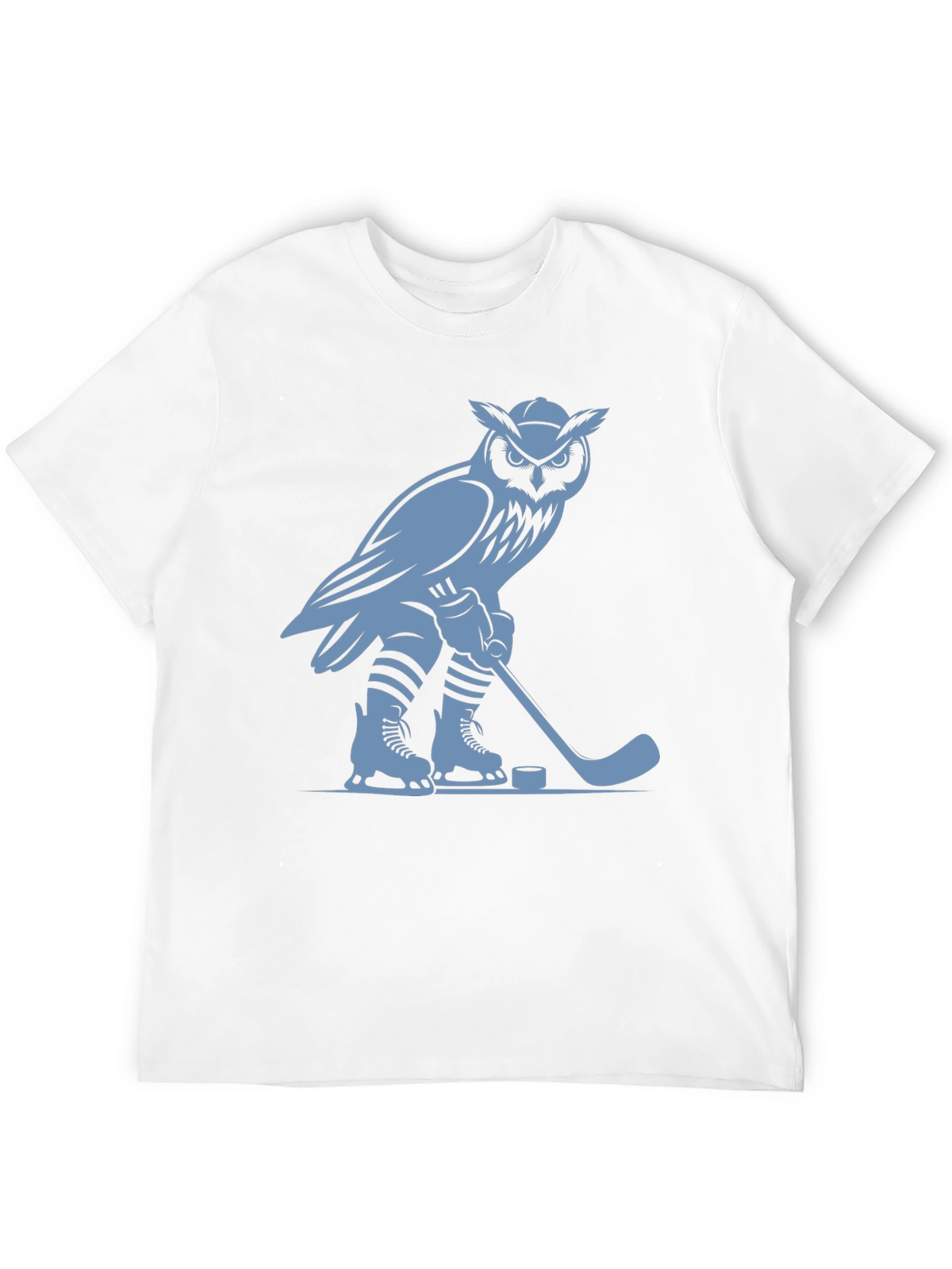 Owl Hockey Player Graphic T-Shirt