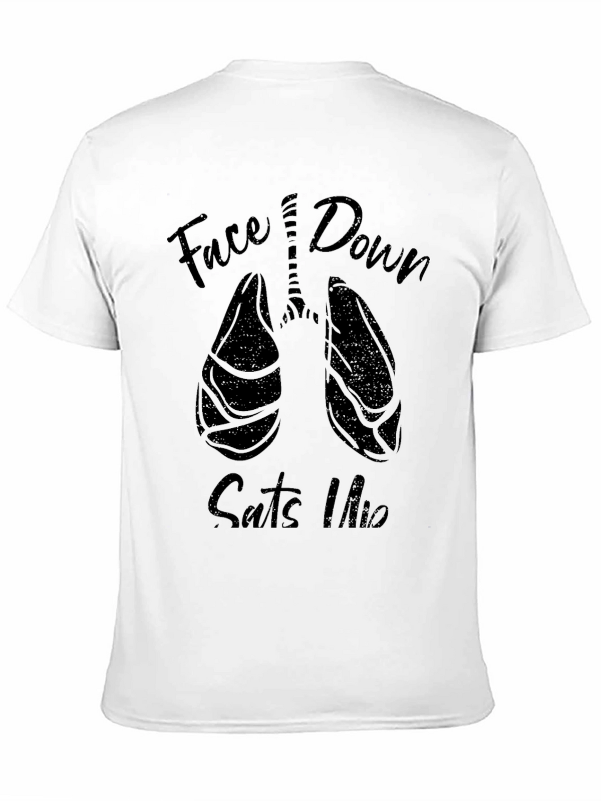 Face Down Suits Up Lung Graphic Tee - Black