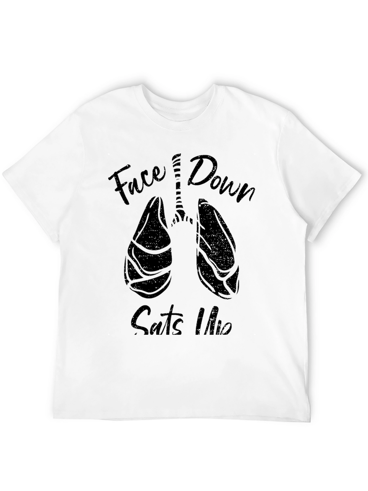 Face Down Suits Up Lung Graphic Tee - Black