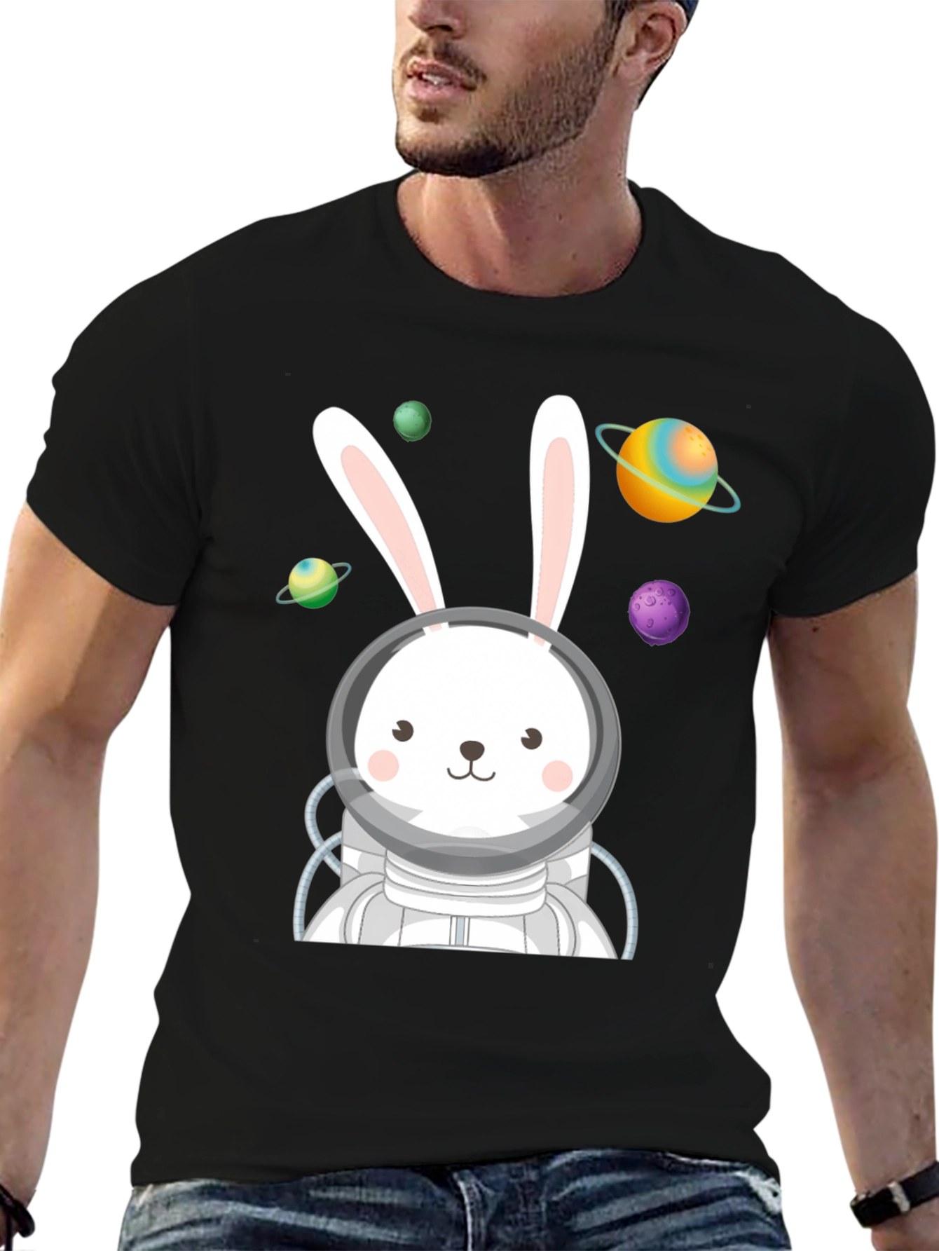 Astronaut Bunny T-Shirt - Space Adventure Tee