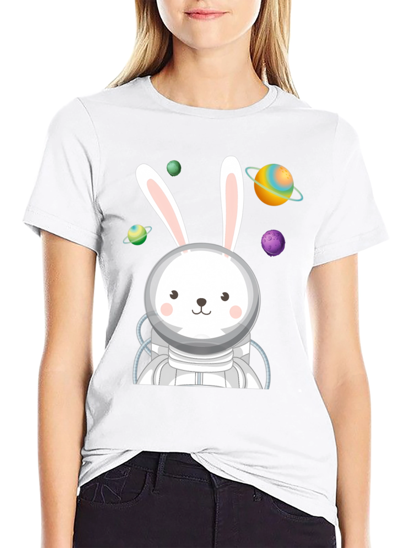 Astronaut Bunny T-Shirt - Space Adventure Tee