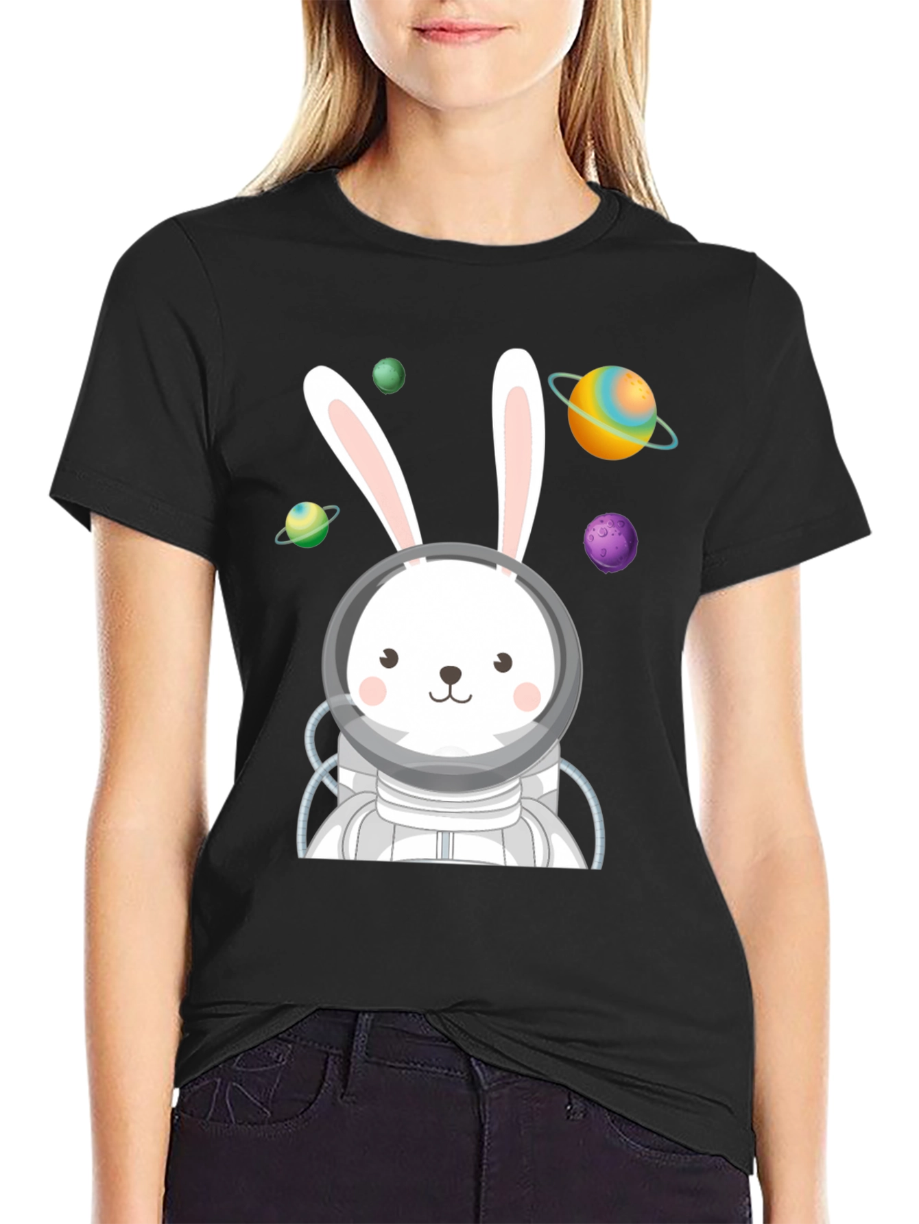 Astronaut Bunny T-Shirt - Space Adventure Tee