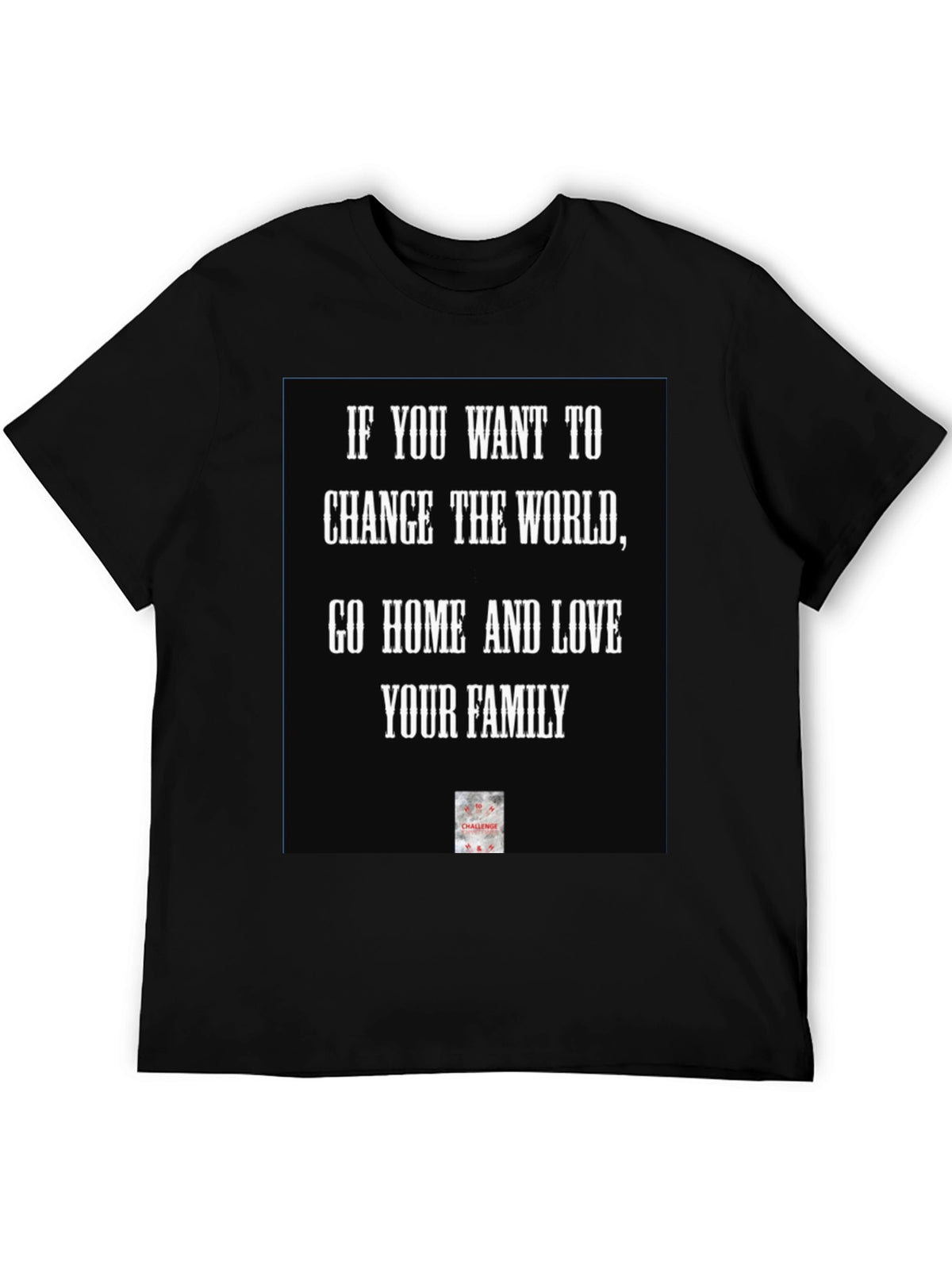 Love Your Family Black Graphic T-Shirt