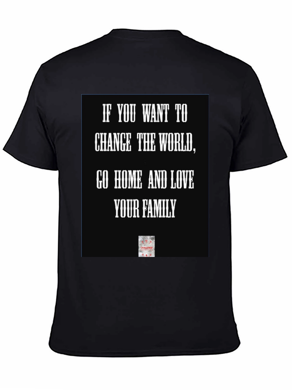 Love Your Family Black Graphic T-Shirt