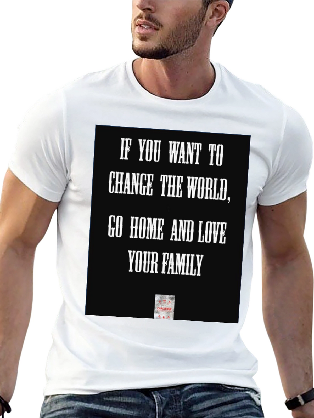 Love Your Family Black Graphic T-Shirt