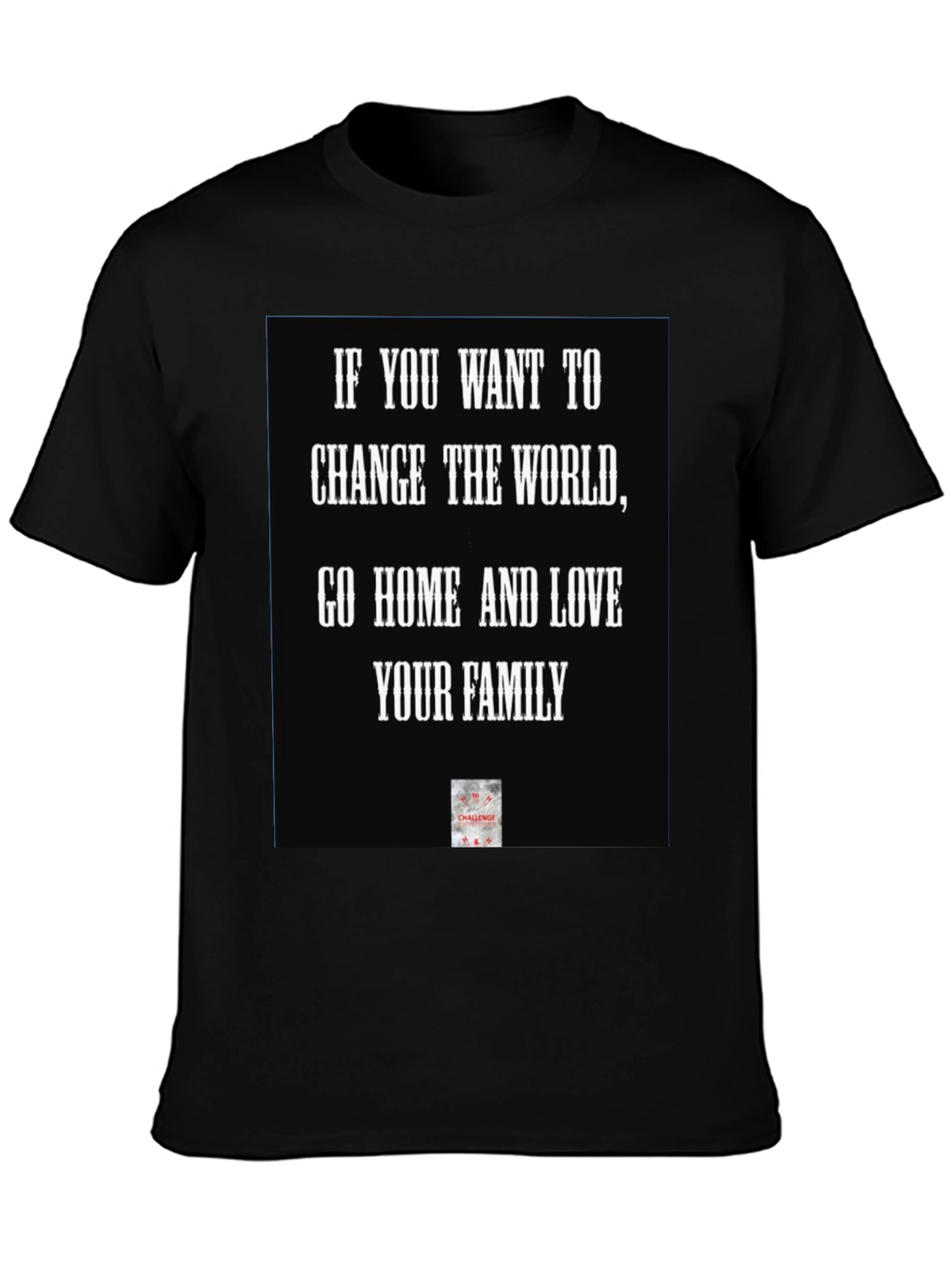 Love Your Family Black Graphic T-Shirt