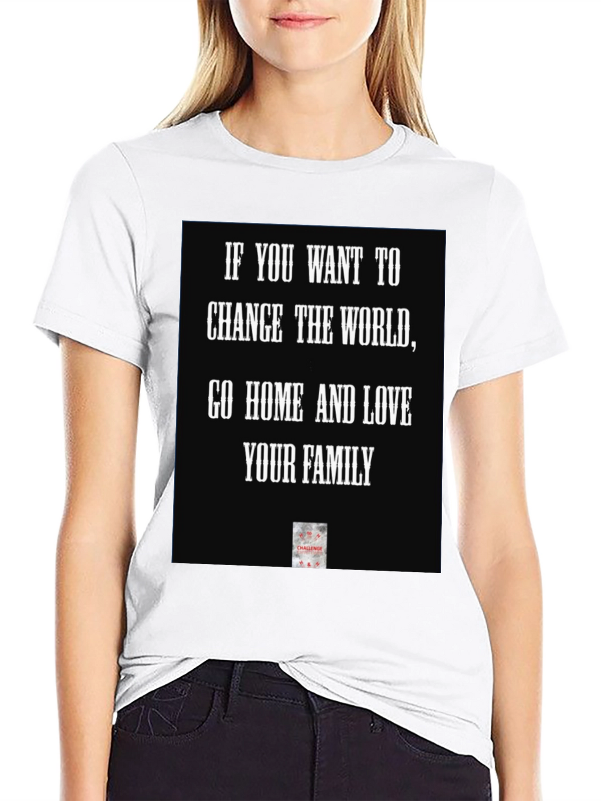 Love Your Family Black Graphic T-Shirt