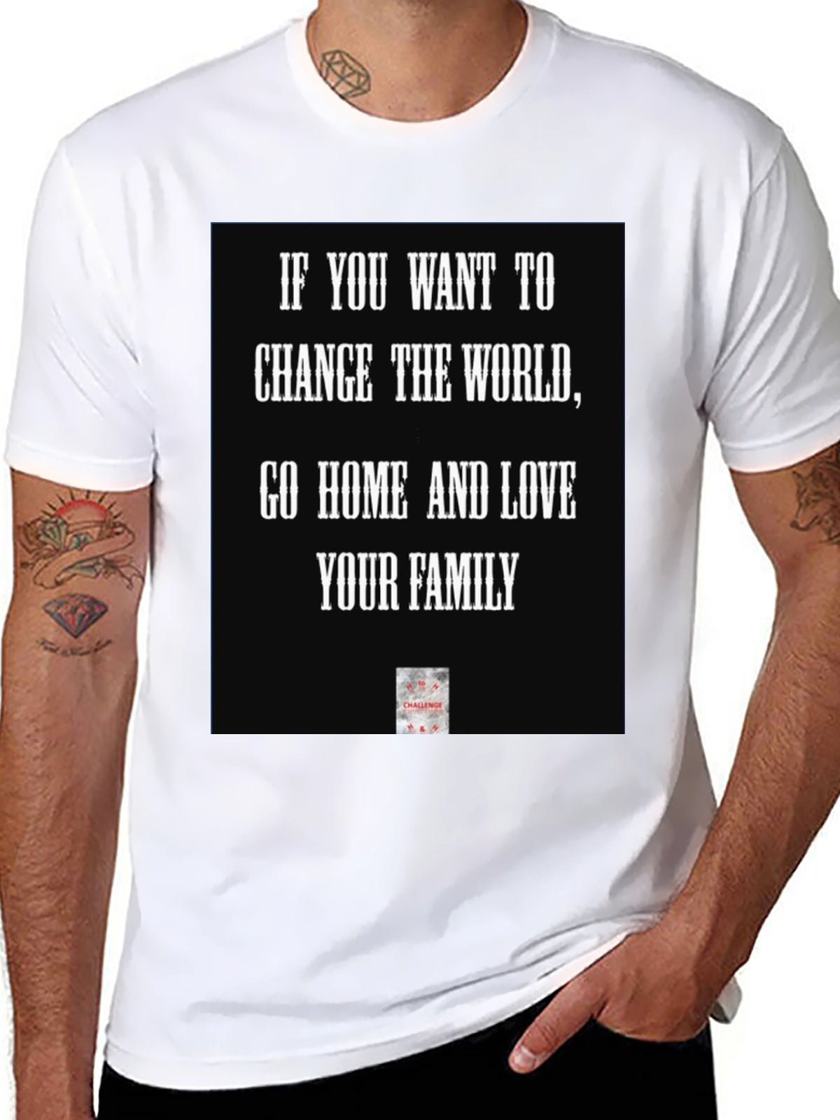 Love Your Family Black Graphic T-Shirt