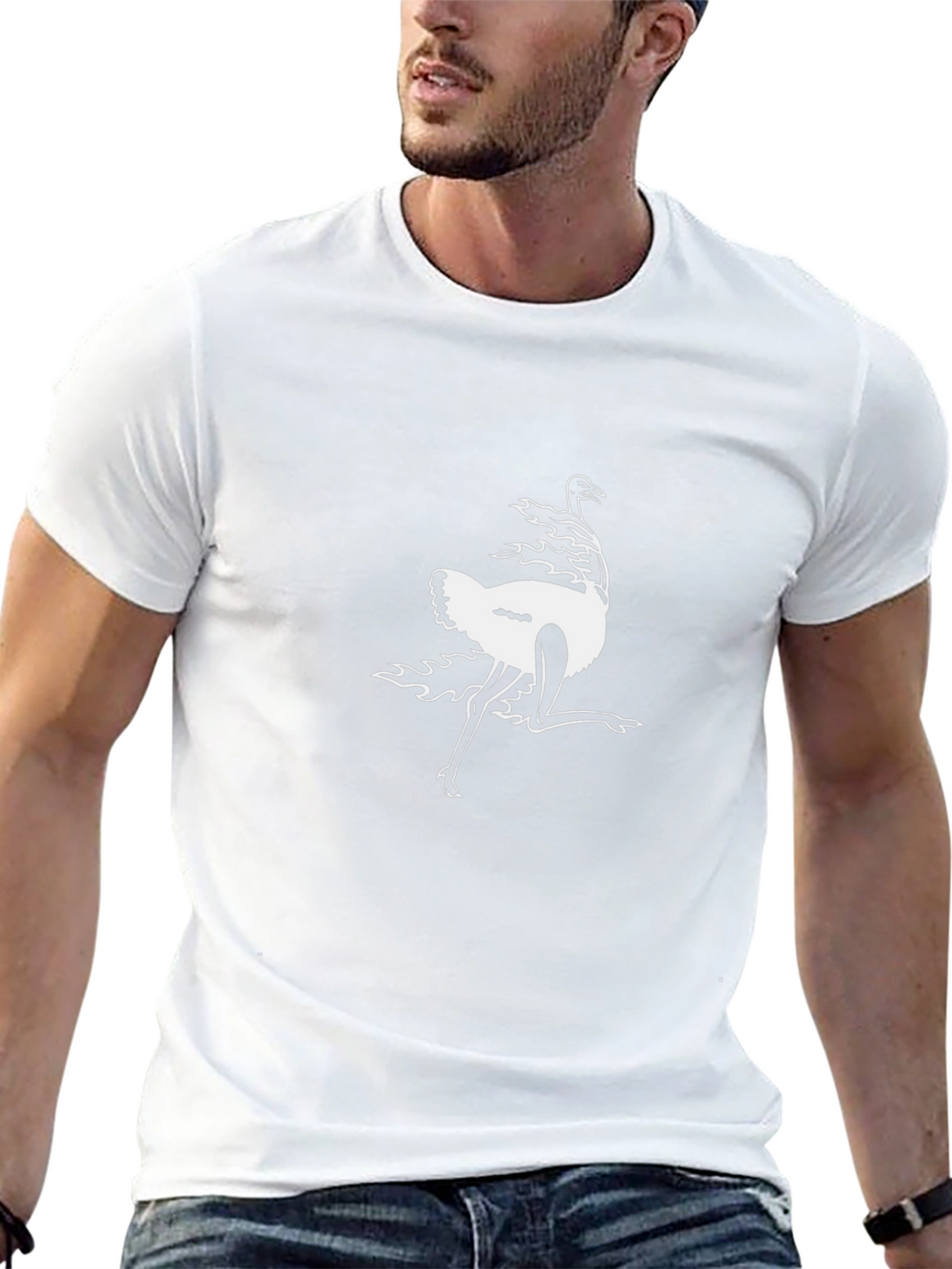 Ostrich Dancer Graphic Tee - Stylish Comfort