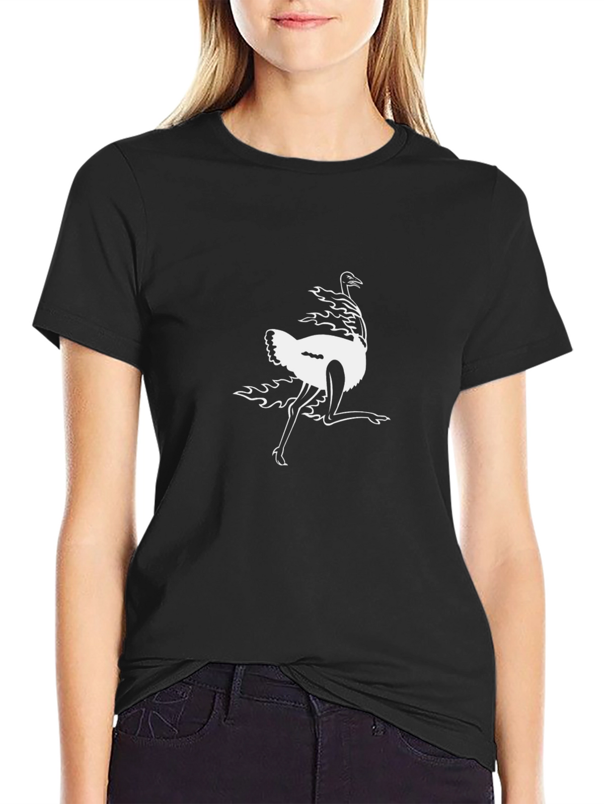 Ostrich Dancer Graphic Tee - Stylish Comfort