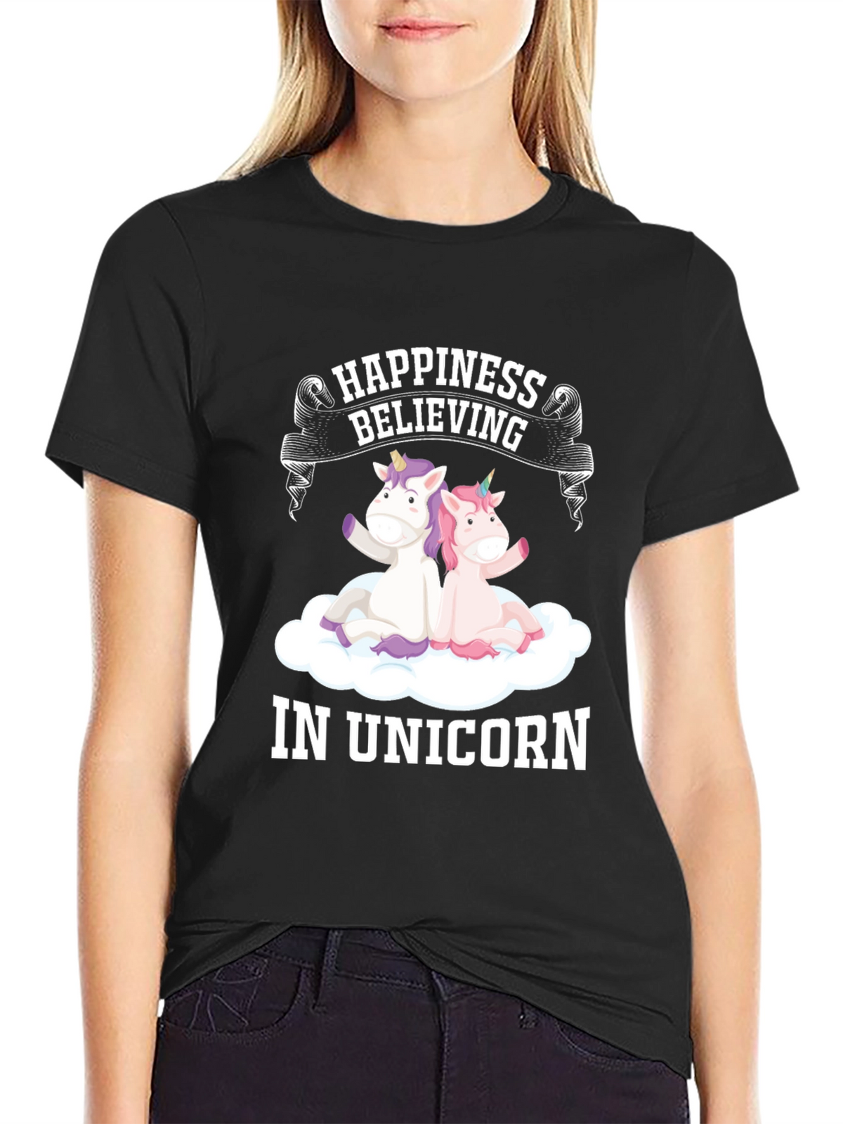 Happiness Believing in Unicorn T-Shirt