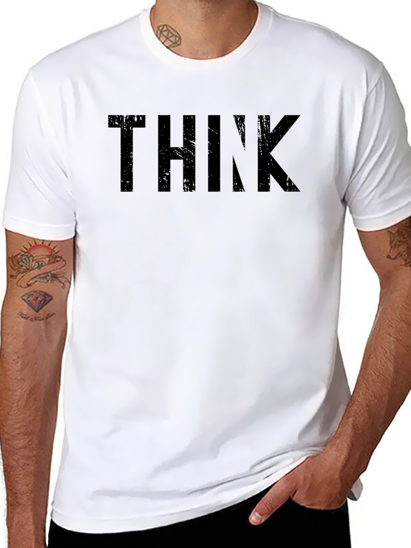Think Black T-Shirt - Mens Casual Tee