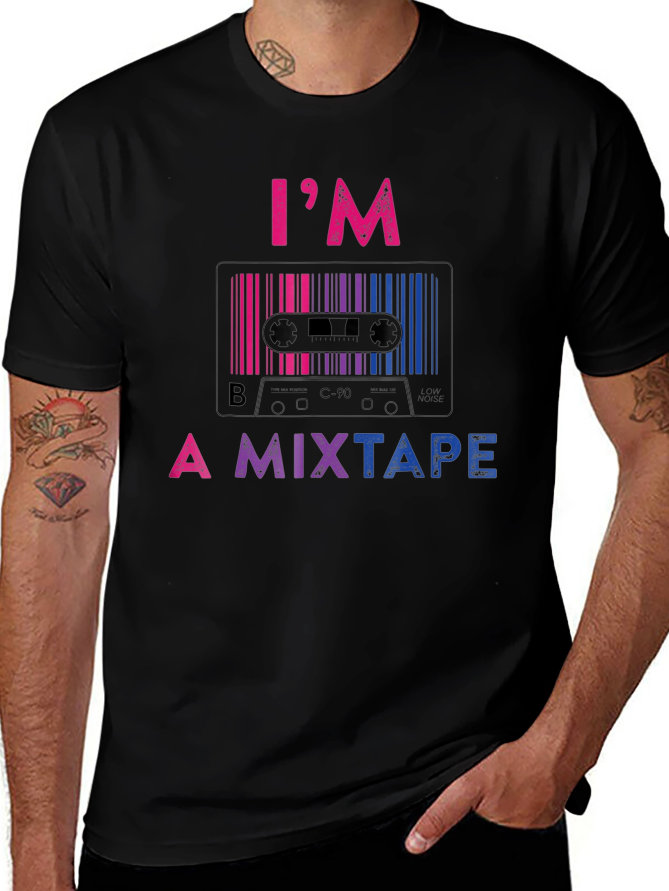 Bisexual Pride Mixtape Graphic T-Shirt
