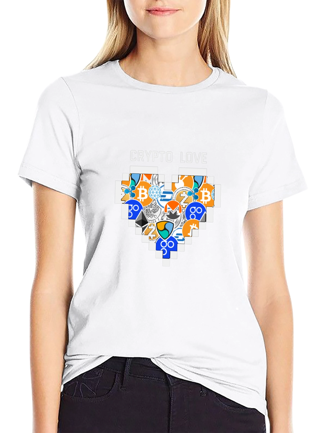 Crypto Love T-Shirt - Bitcoin Ethereum & More!