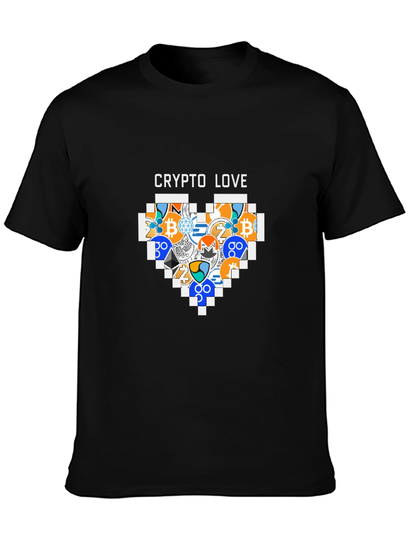Crypto Love T-Shirt - Bitcoin Ethereum & More!