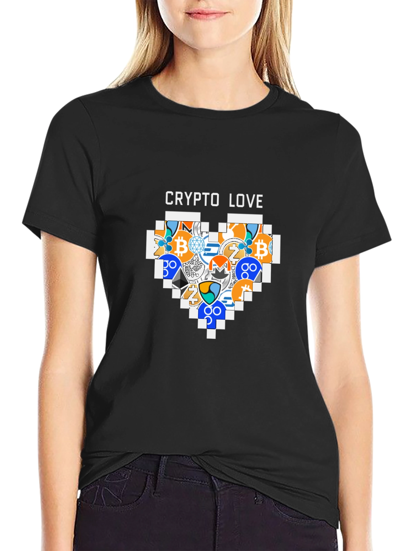 Crypto Love T-Shirt - Bitcoin Ethereum & More!