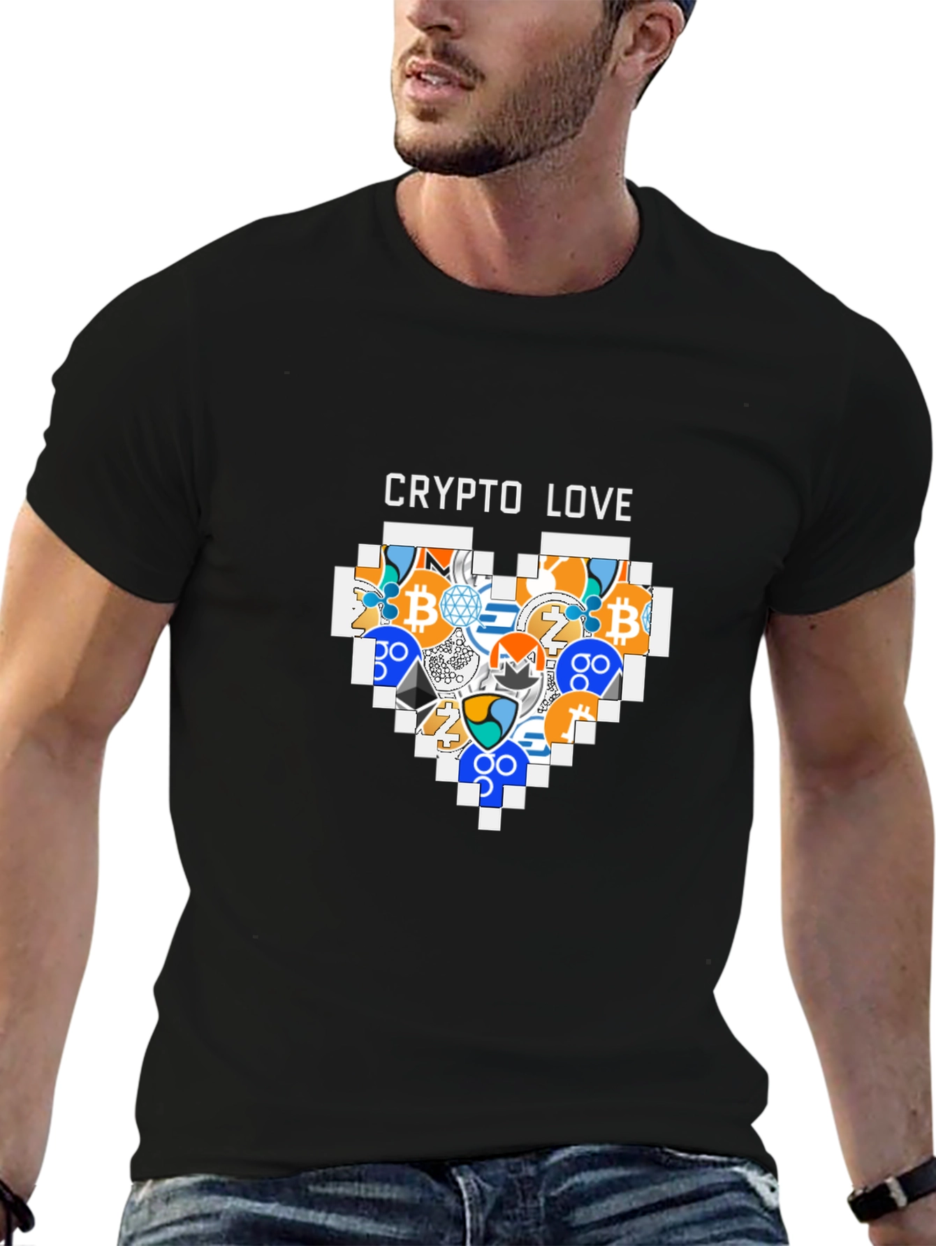 Crypto Love T-Shirt - Bitcoin Ethereum & More!