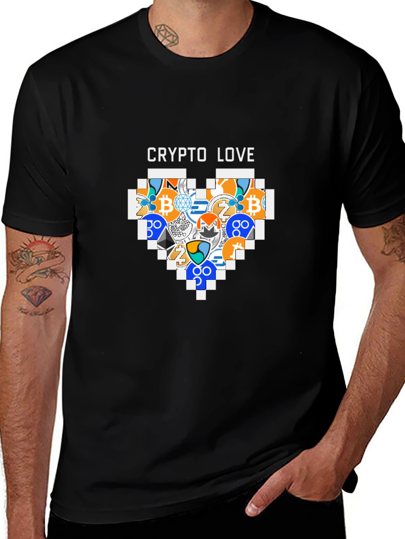 Crypto Love T-Shirt - Bitcoin Ethereum & More!