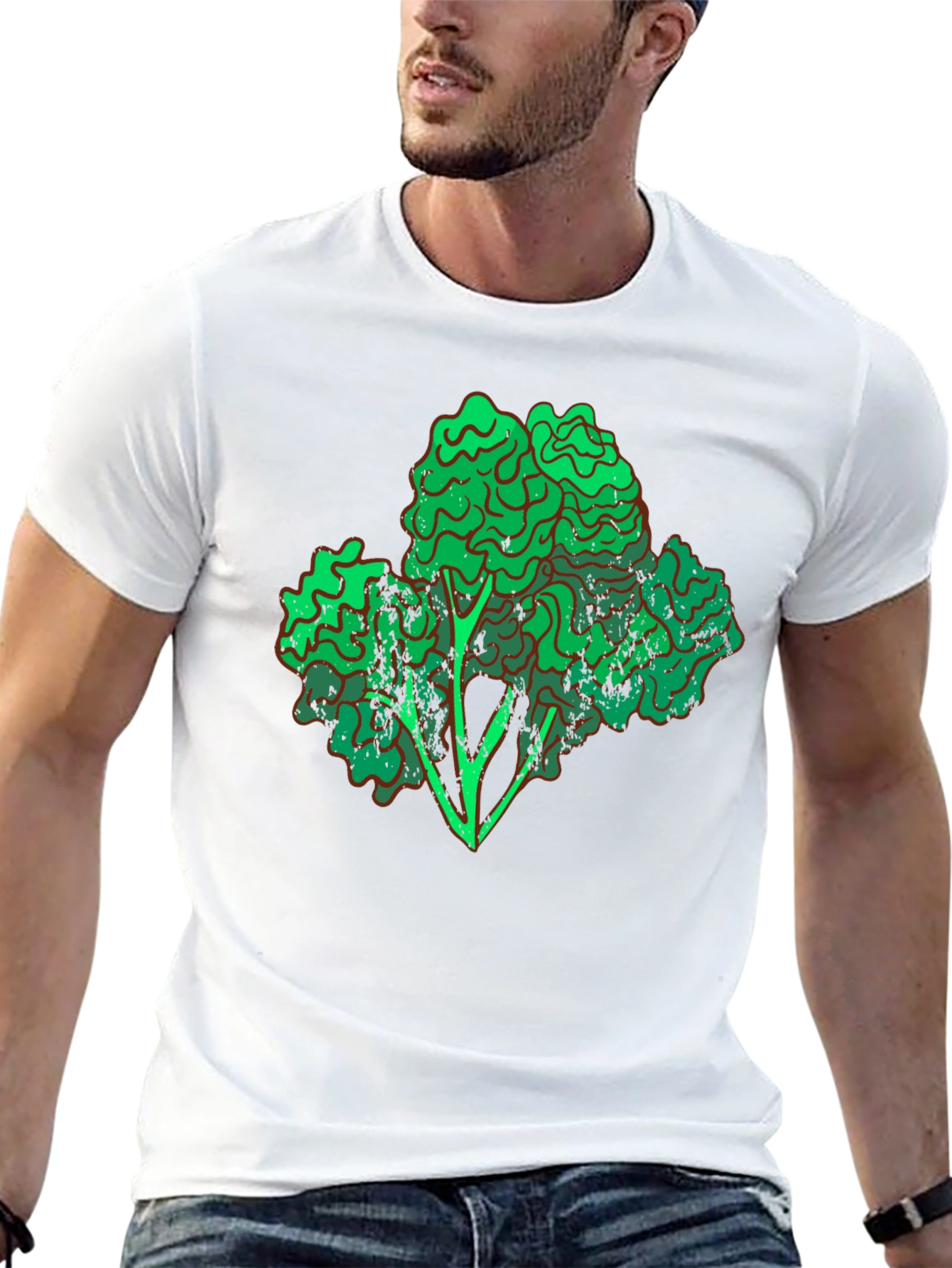 Broccoli Graphic Black T-Shirt