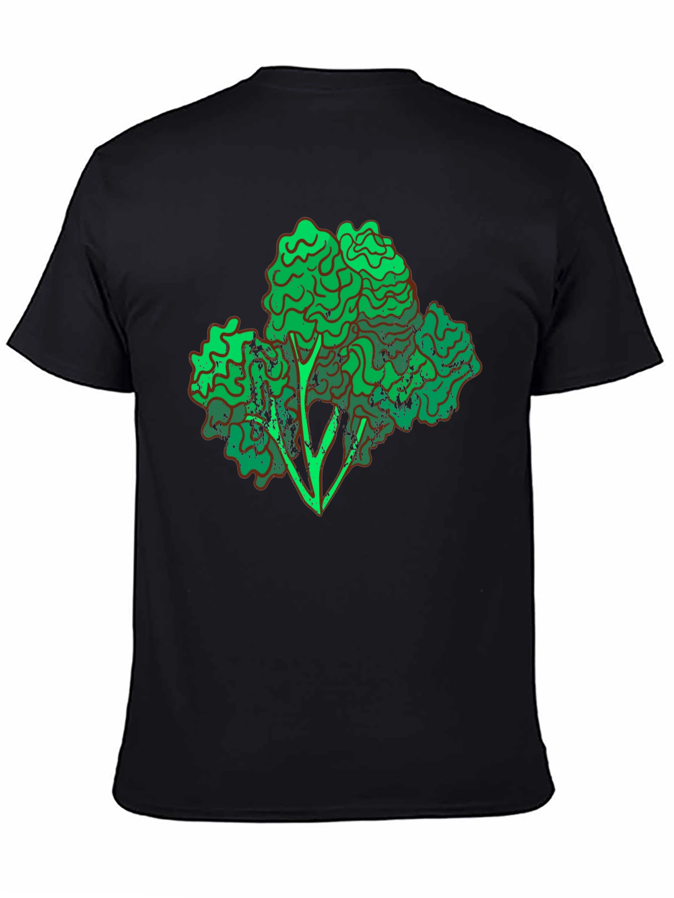 Broccoli Graphic Black T-Shirt