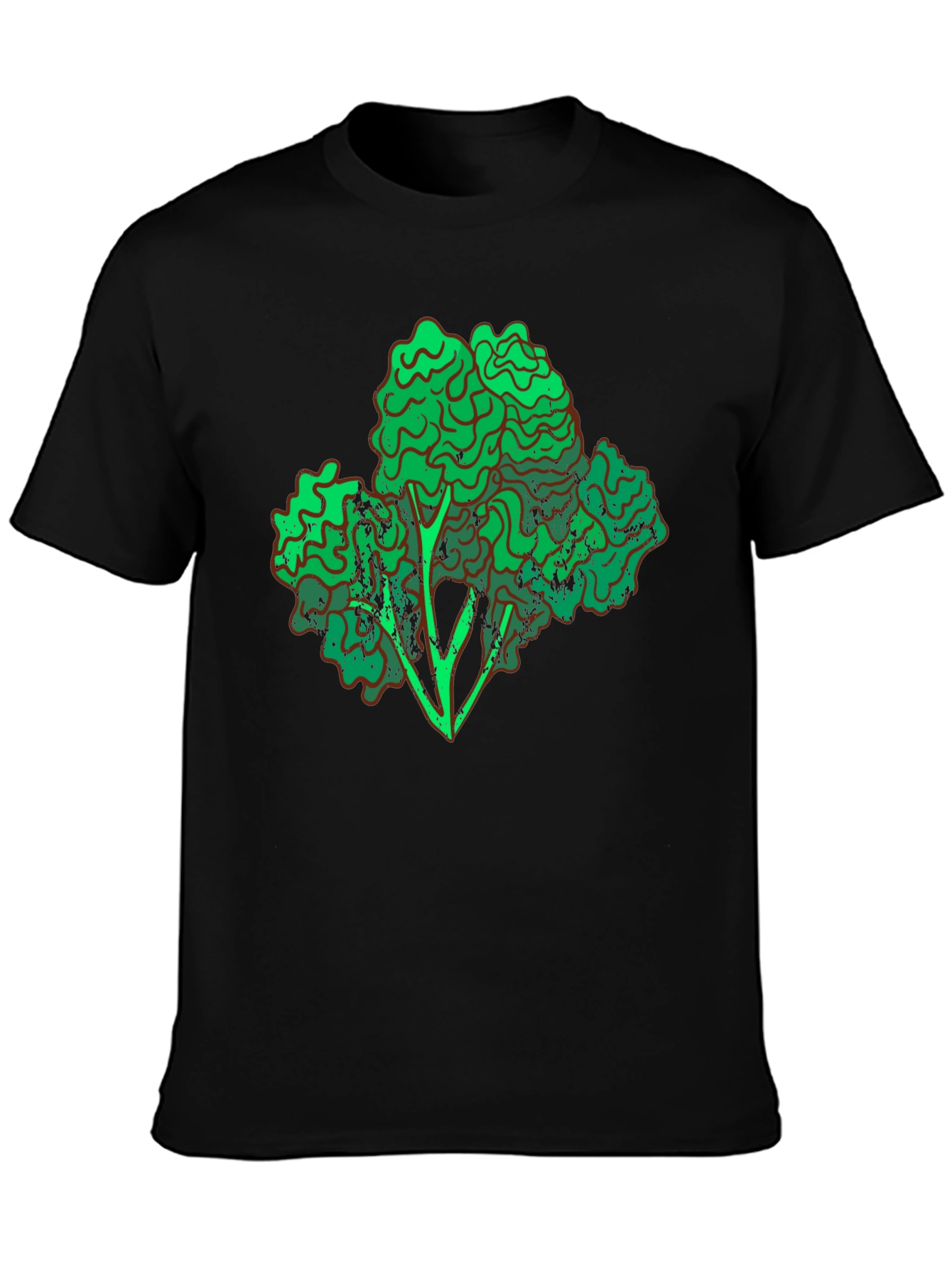 Broccoli Graphic Black T-Shirt