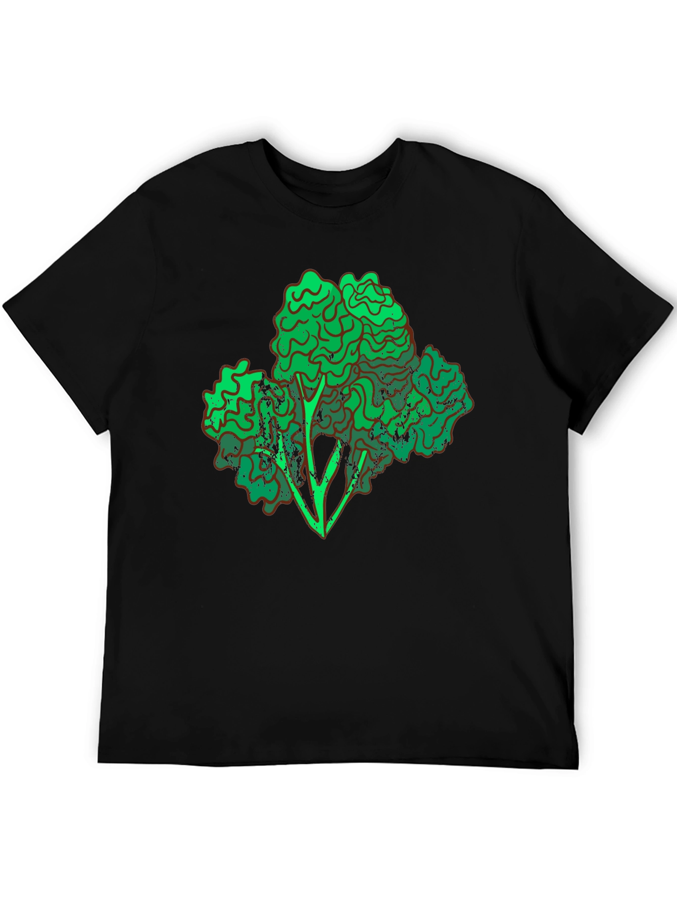 Broccoli Graphic Black T-Shirt
