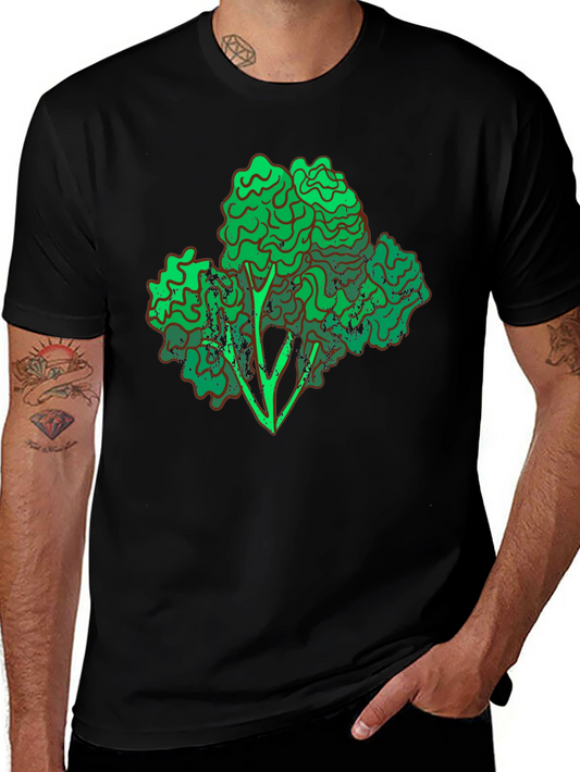Broccoli Graphic Black T-Shirt