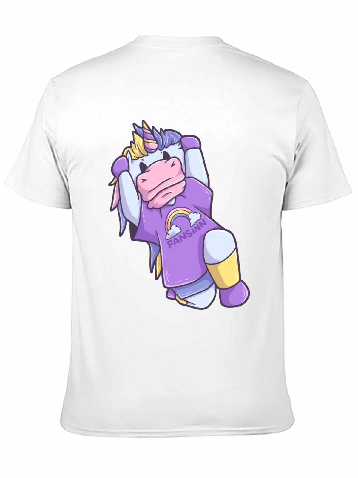 Unicorn Cartoon Graphic Black T-Shirt